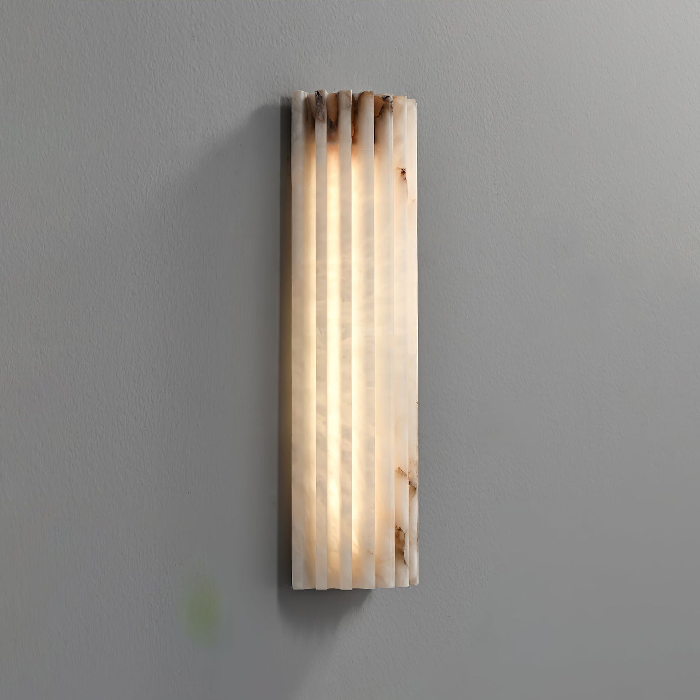 Orcari | Elegante Rechthoekige Alabaster Steen Wandlamp
