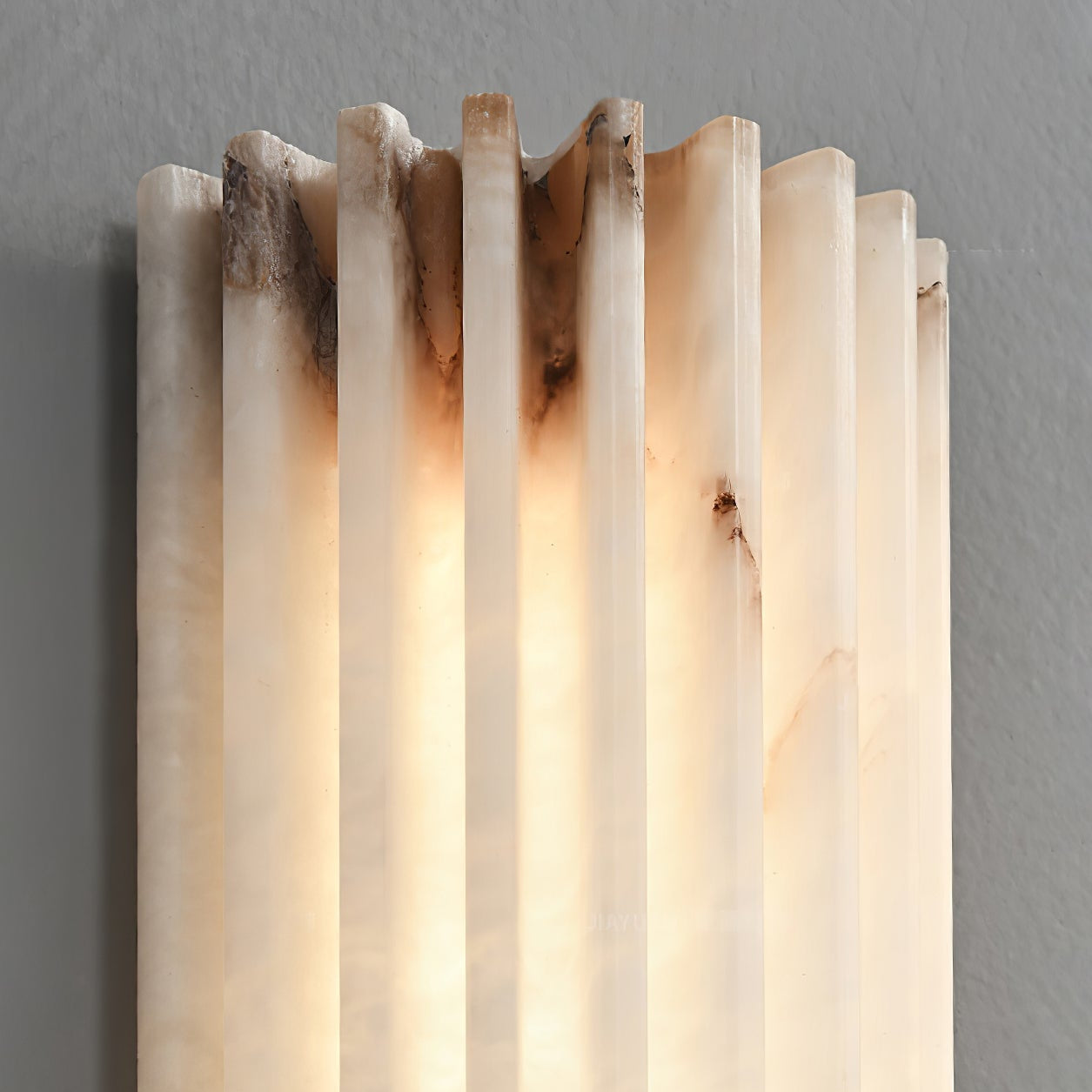 Orcari | Elegante Rechthoekige Alabaster Steen Wandlamp