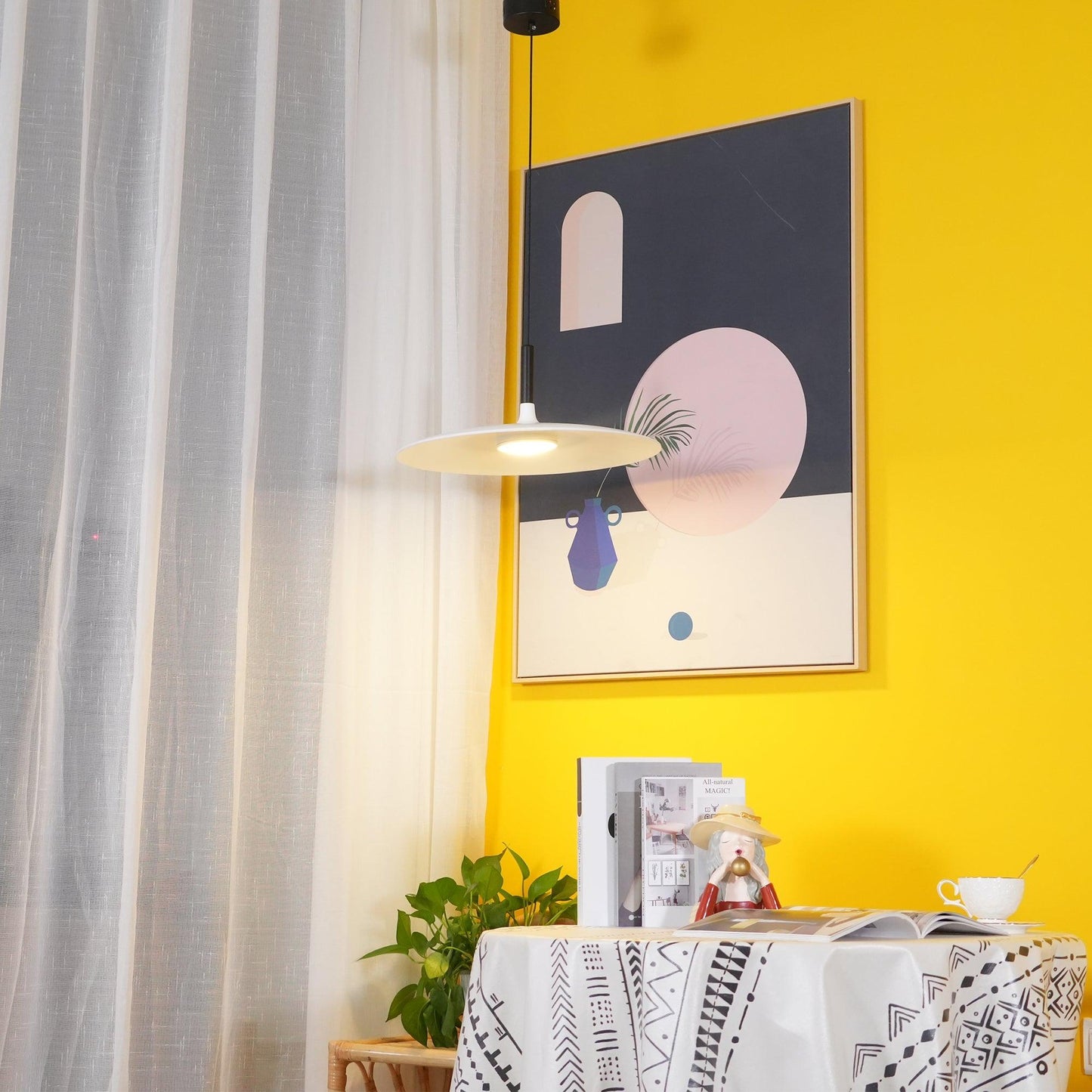 Thaloric | Minimalistische Industriële Aluminium Platte Schijf Hanglamp