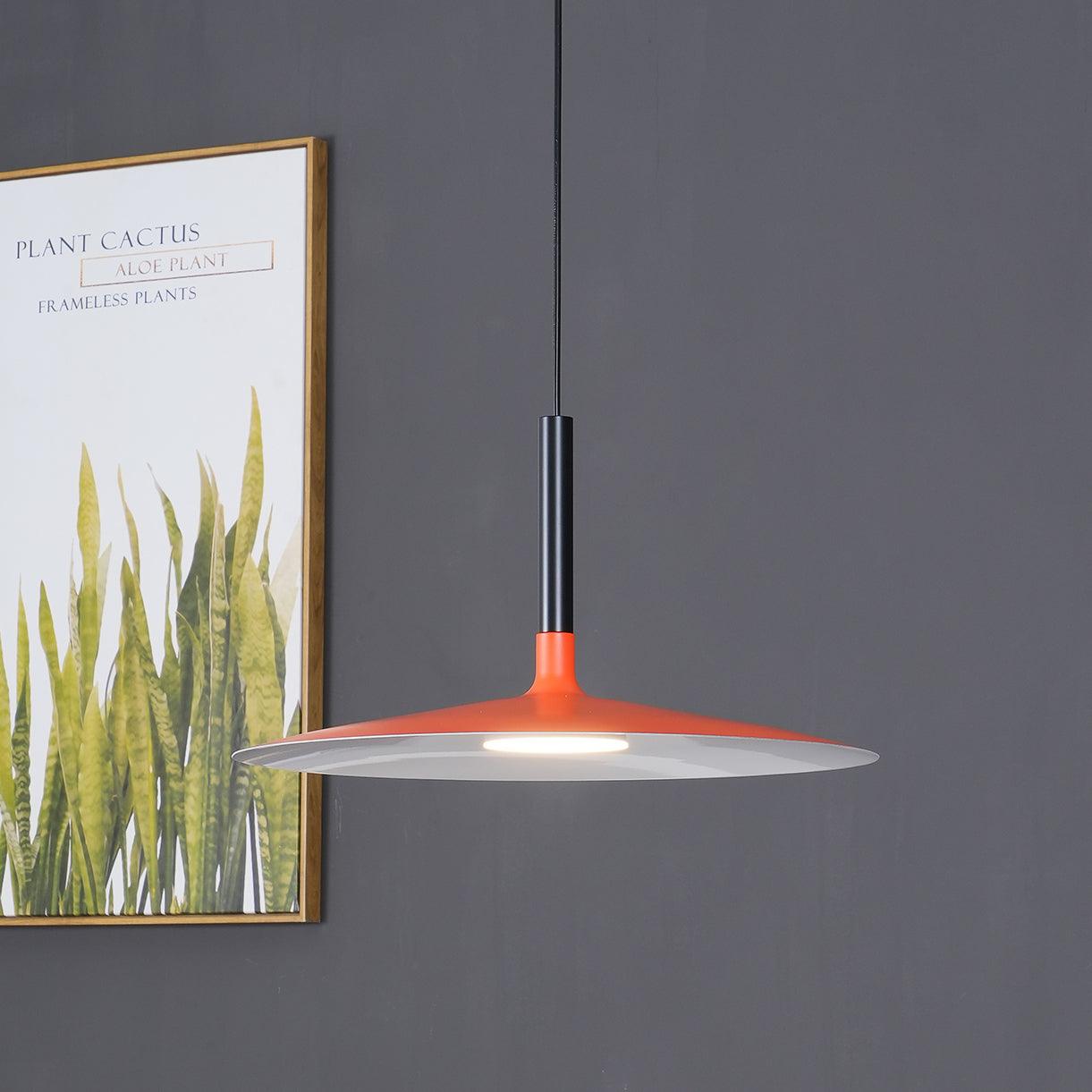 Thaloric | Minimalistische Industriële Aluminium Platte Schijf Hanglamp
