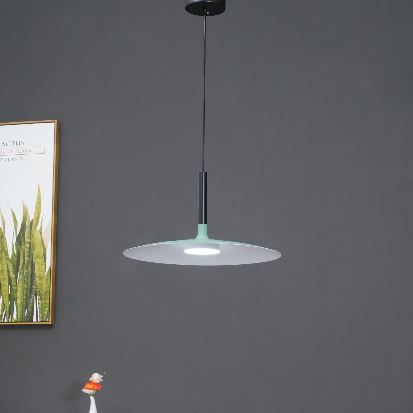 Thaloric | Minimalistische Industriële Aluminium Platte Schijf Hanglamp