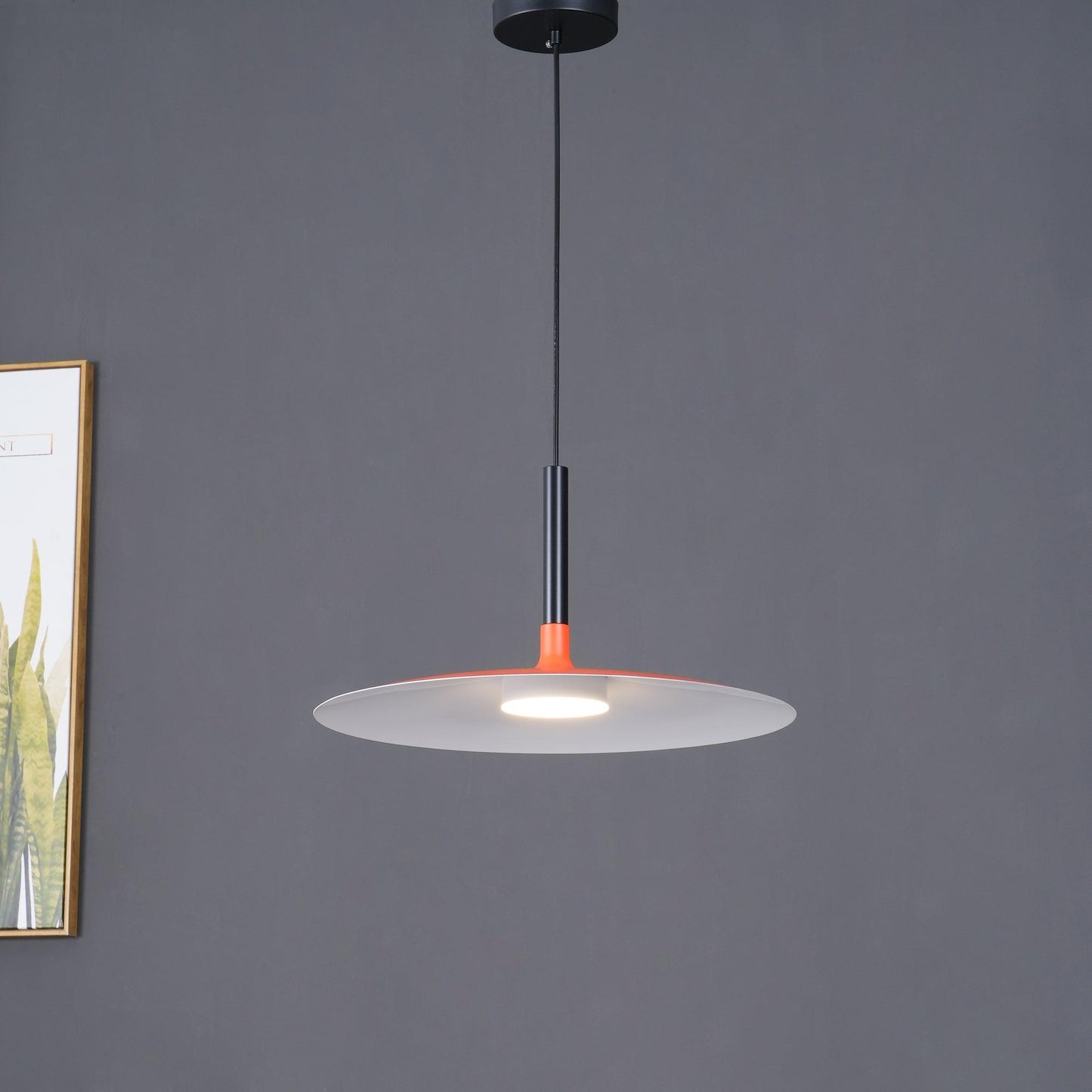 Thaloric | Minimalistische Industriële Aluminium Platte Schijf Hanglamp