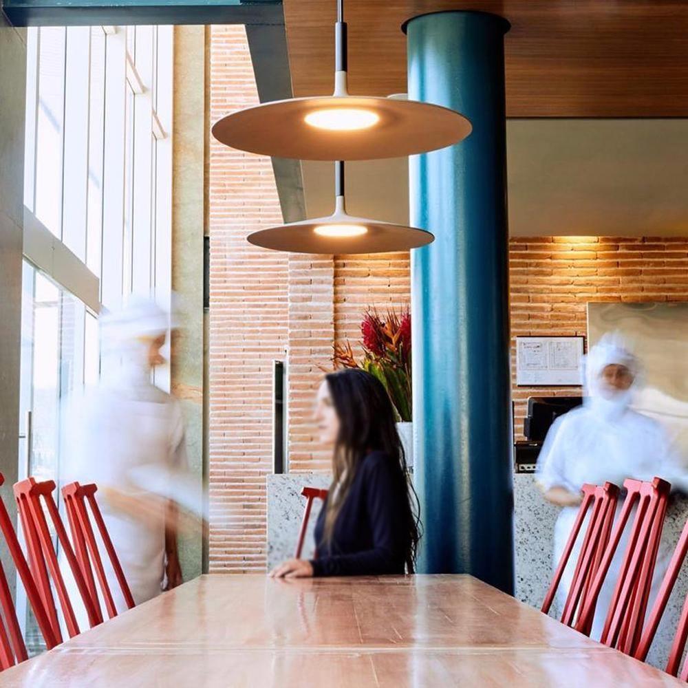 Thaloric | Minimalistische Industriële Aluminium Platte Schijf Hanglamp