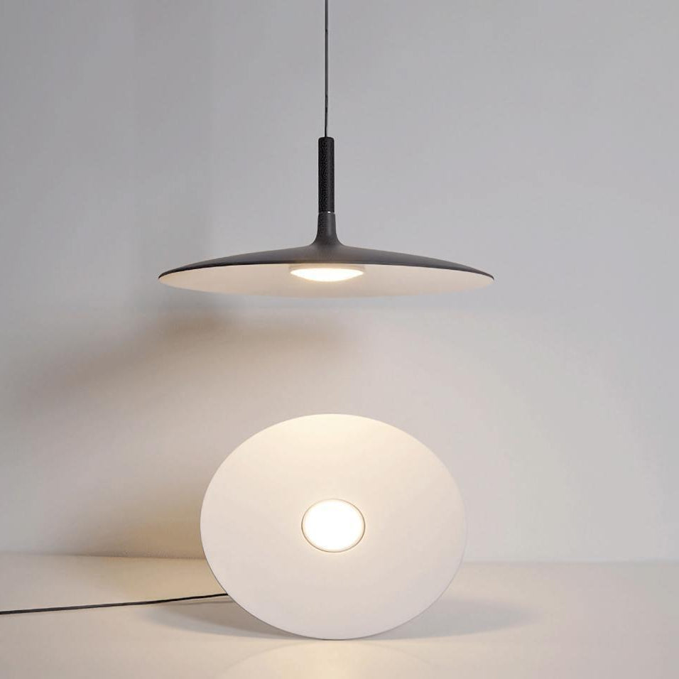 Thaloric | Minimalistische Industriële Aluminium Platte Schijf Hanglamp