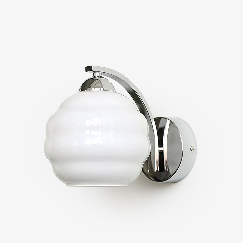 Thryndol | Geribbelde Glazen Bol Vintage Wandlamp