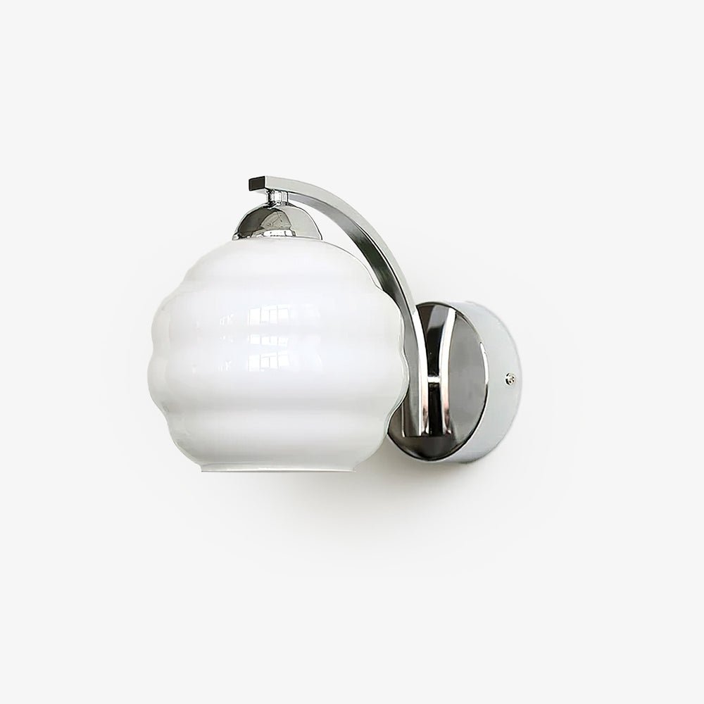 Thryndol | Geribbelde Glazen Bol Vintage Wandlamp