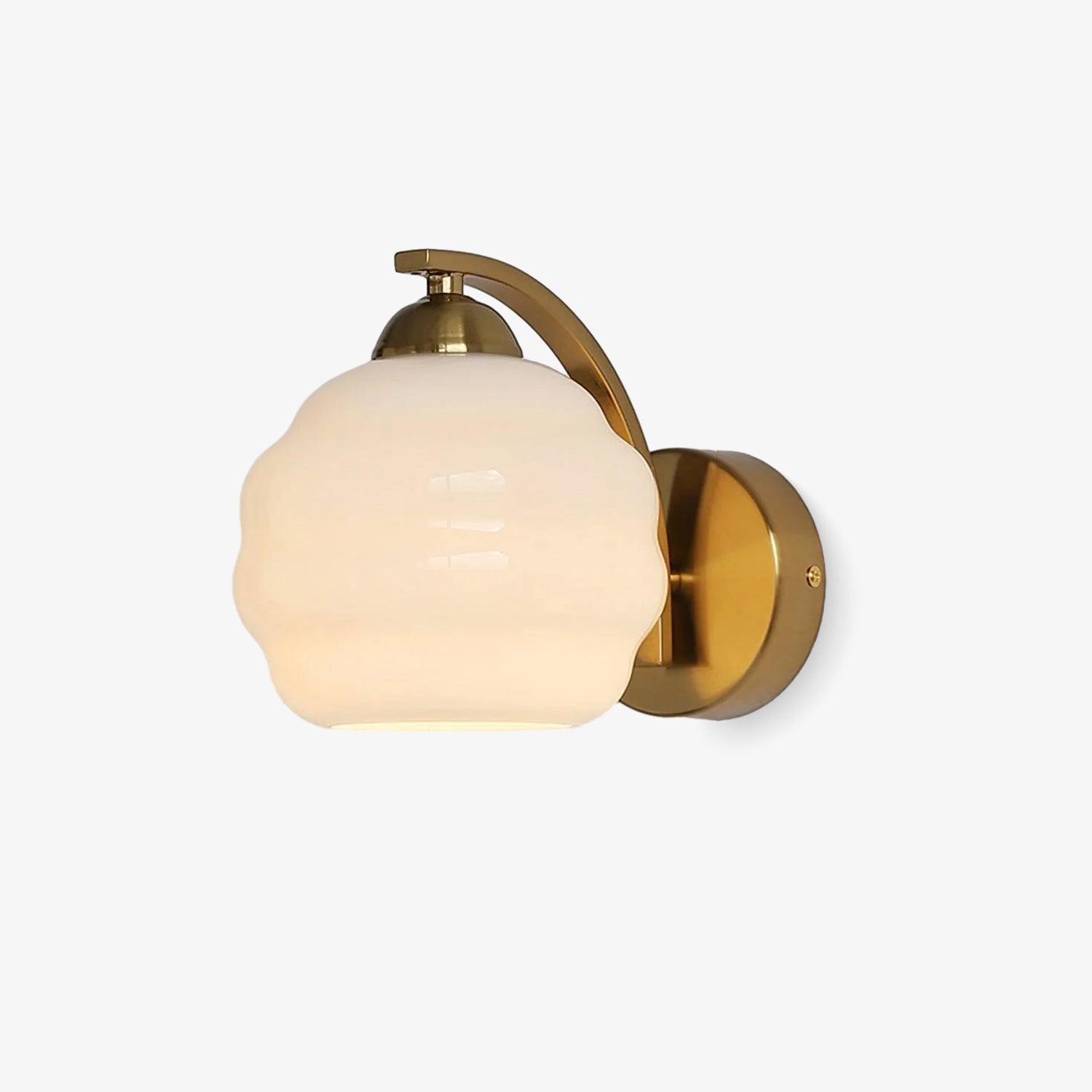 Thryndol | Geribbelde Glazen Bol Vintage Wandlamp