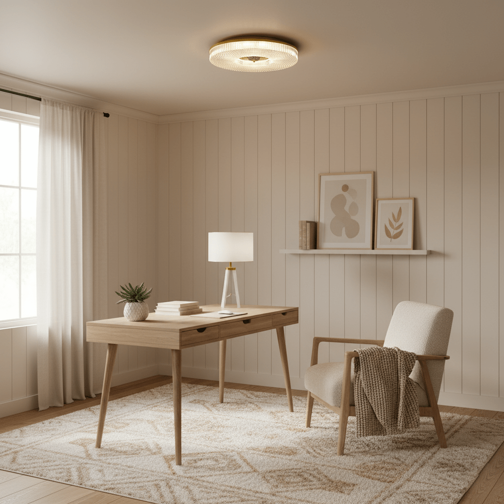Corissam | Slanke schijf eigentijdse geometrische opbouw plafondlamp