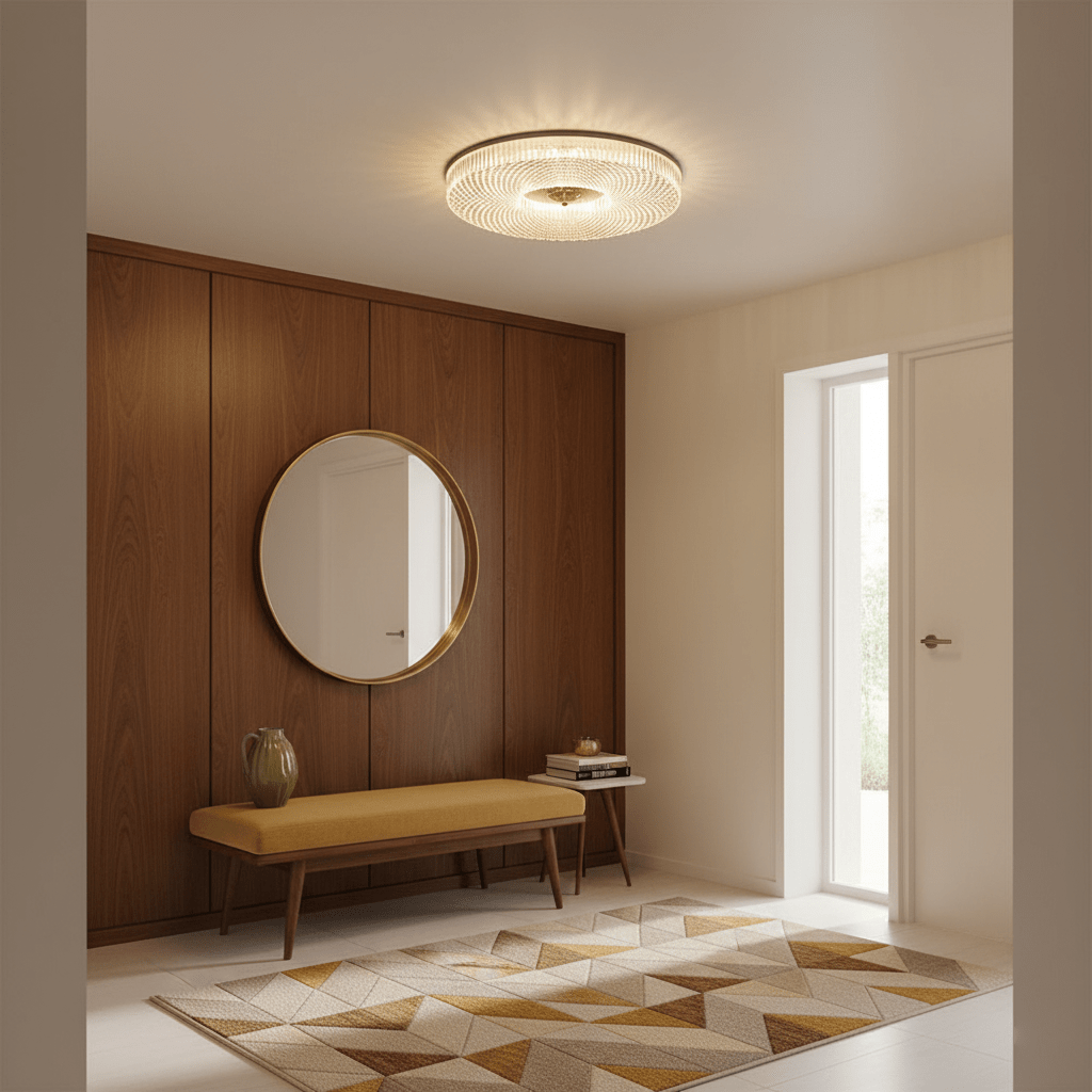 Corissam | Slanke schijf eigentijdse geometrische opbouw plafondlamp