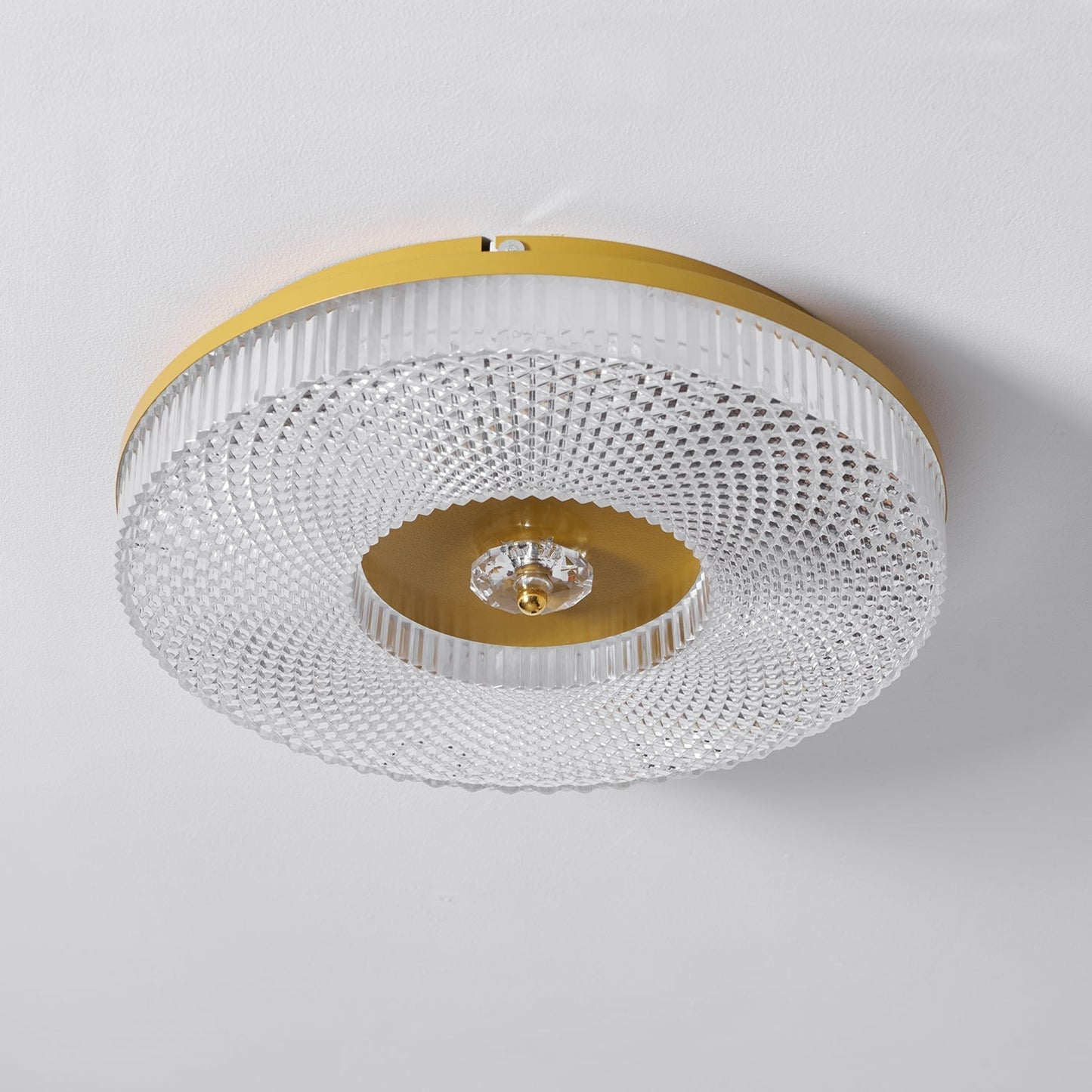 Corissam | Slanke schijf eigentijdse geometrische opbouw plafondlamp