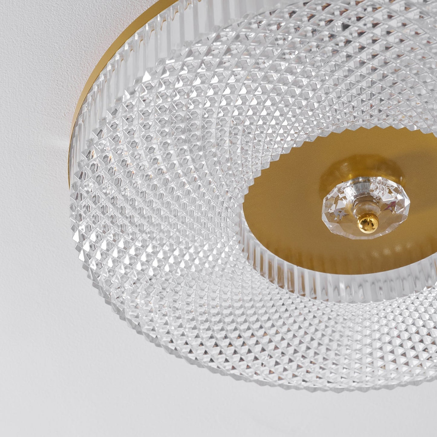 Corissam | Slanke schijf eigentijdse geometrische opbouw plafondlamp