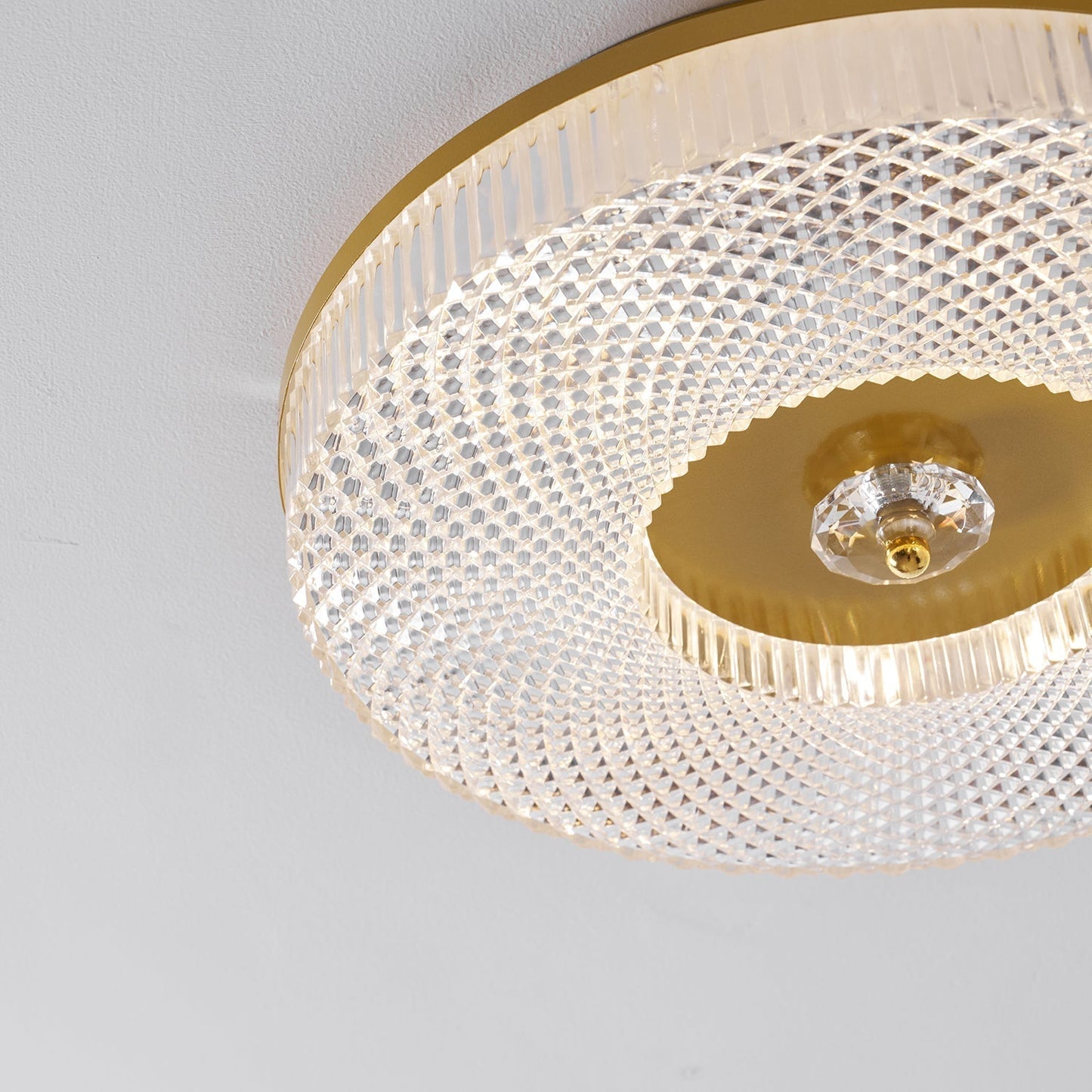 Corissam | Slanke schijf eigentijdse geometrische opbouw plafondlamp