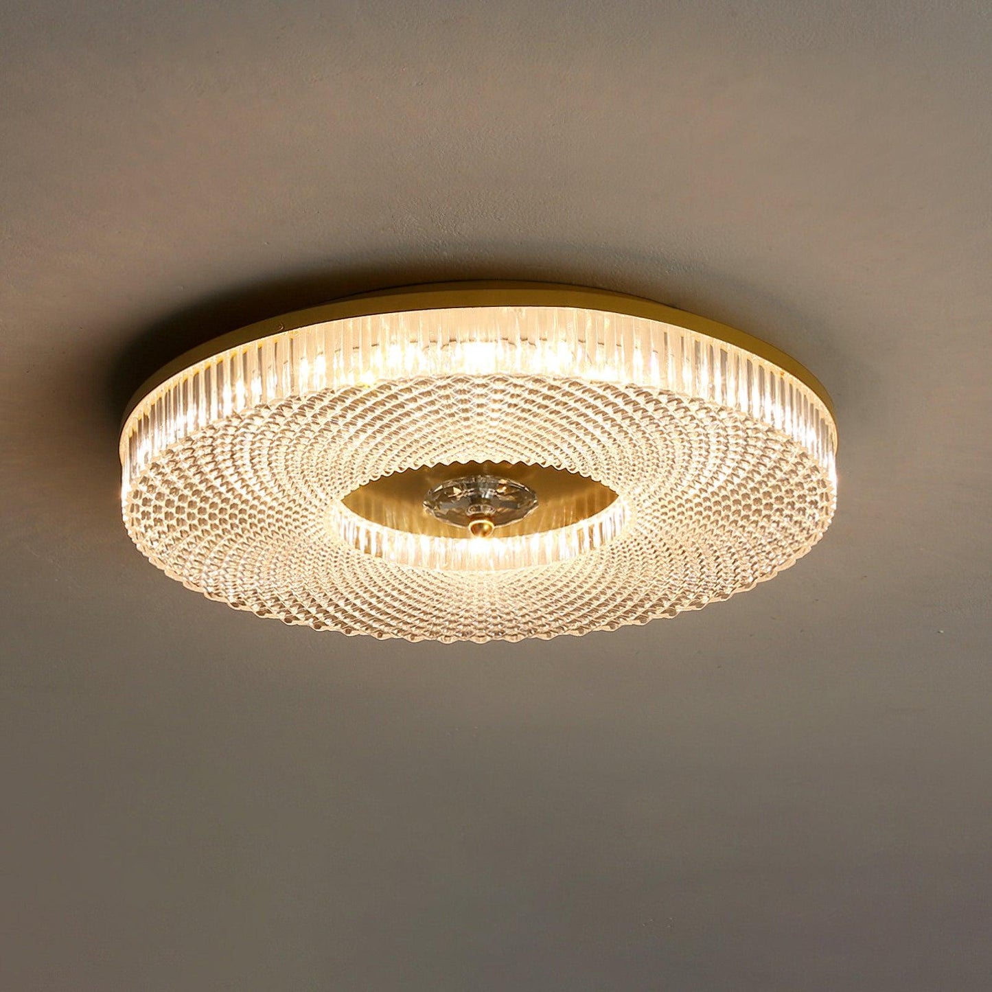 Corissam | Slanke schijf eigentijdse geometrische opbouw plafondlamp