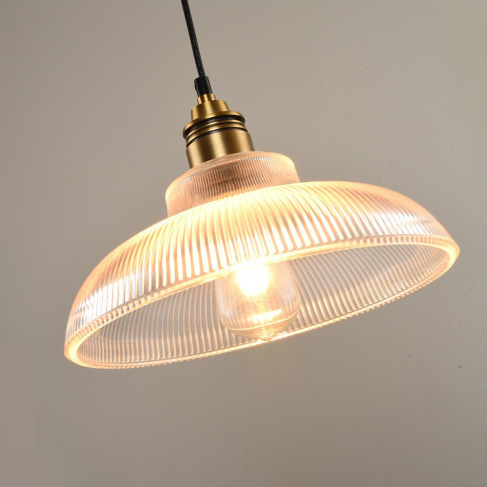 Kalsyr | Industriële Glazen Gebogen Silhouet Koepel Hanglamp