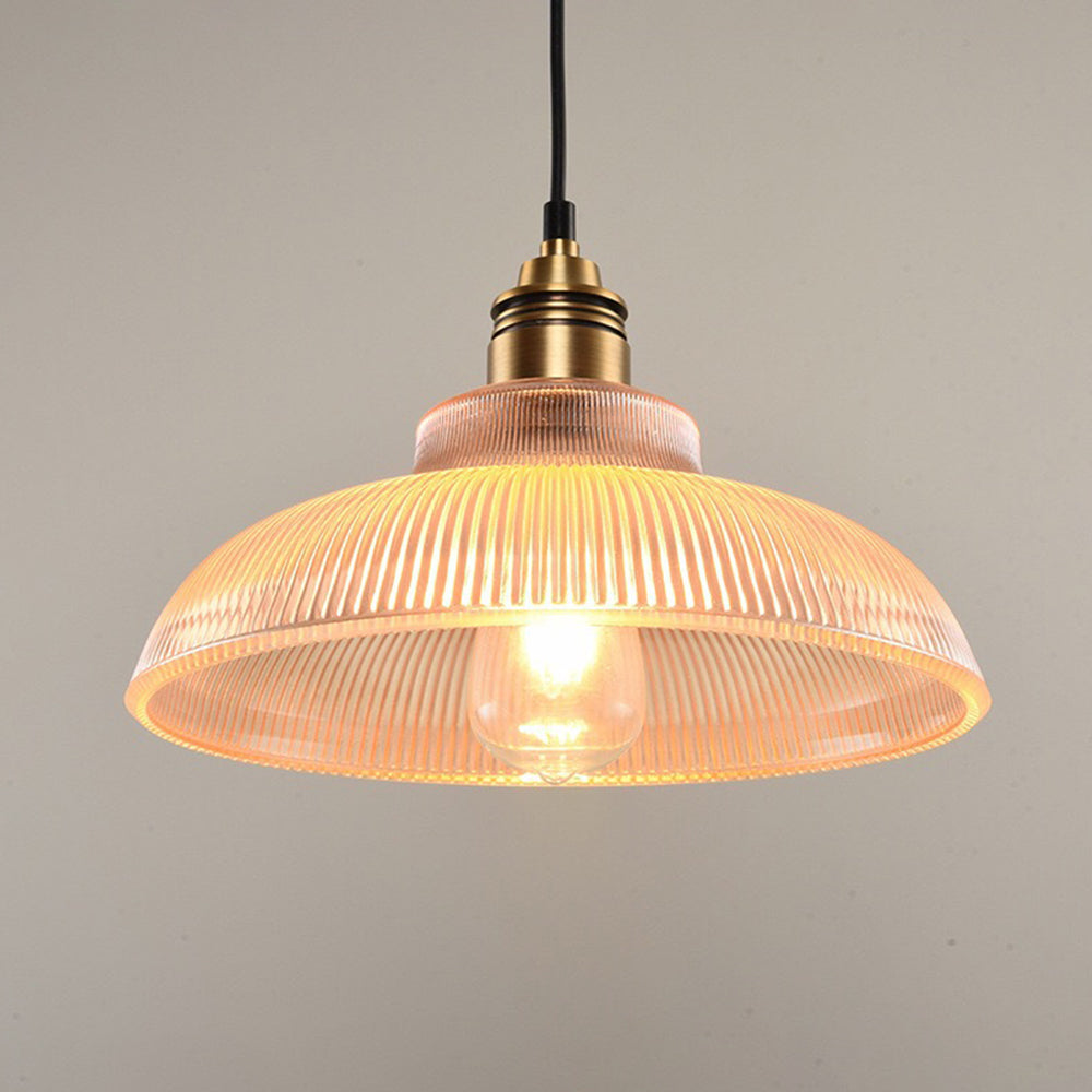 Kalsyr | Industriële Glazen Gebogen Silhouet Koepel Hanglamp
