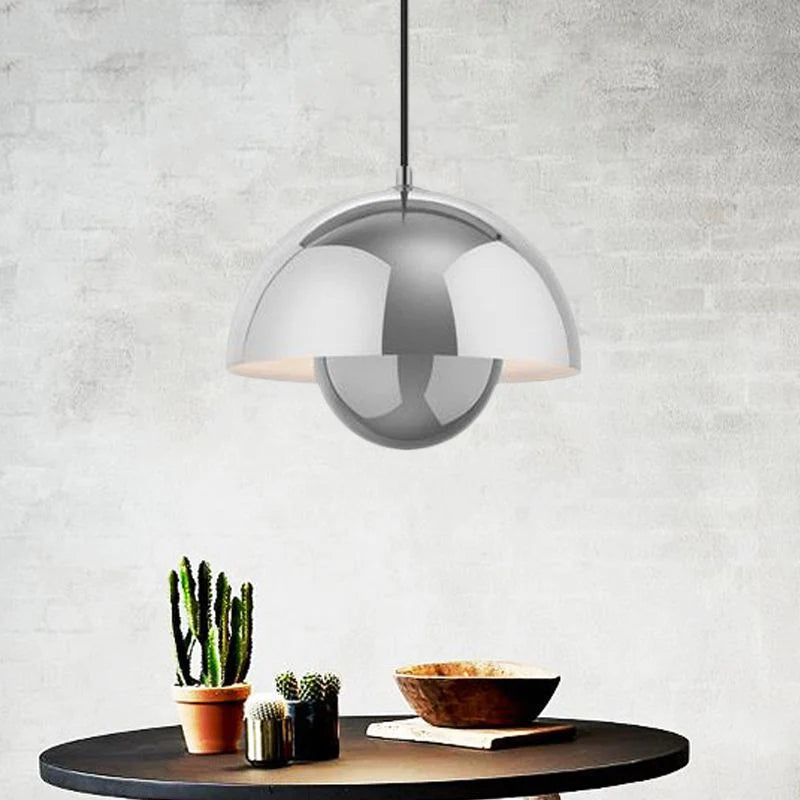 Aerizun | Mid-Century Sferische Silhouet Metalen Hanglamp