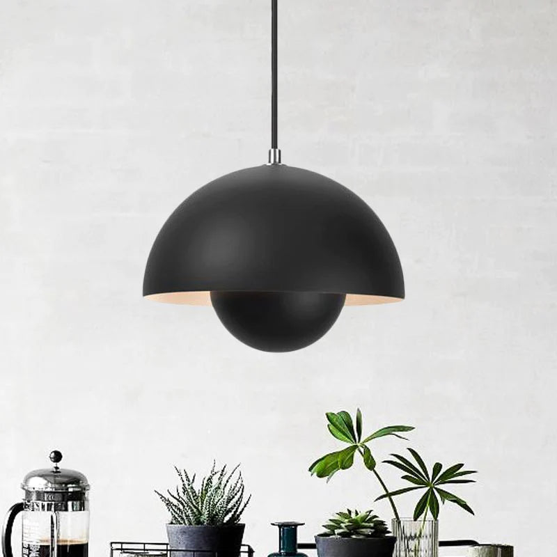 Aerizun | Mid-Century Sferische Silhouet Metalen Hanglamp