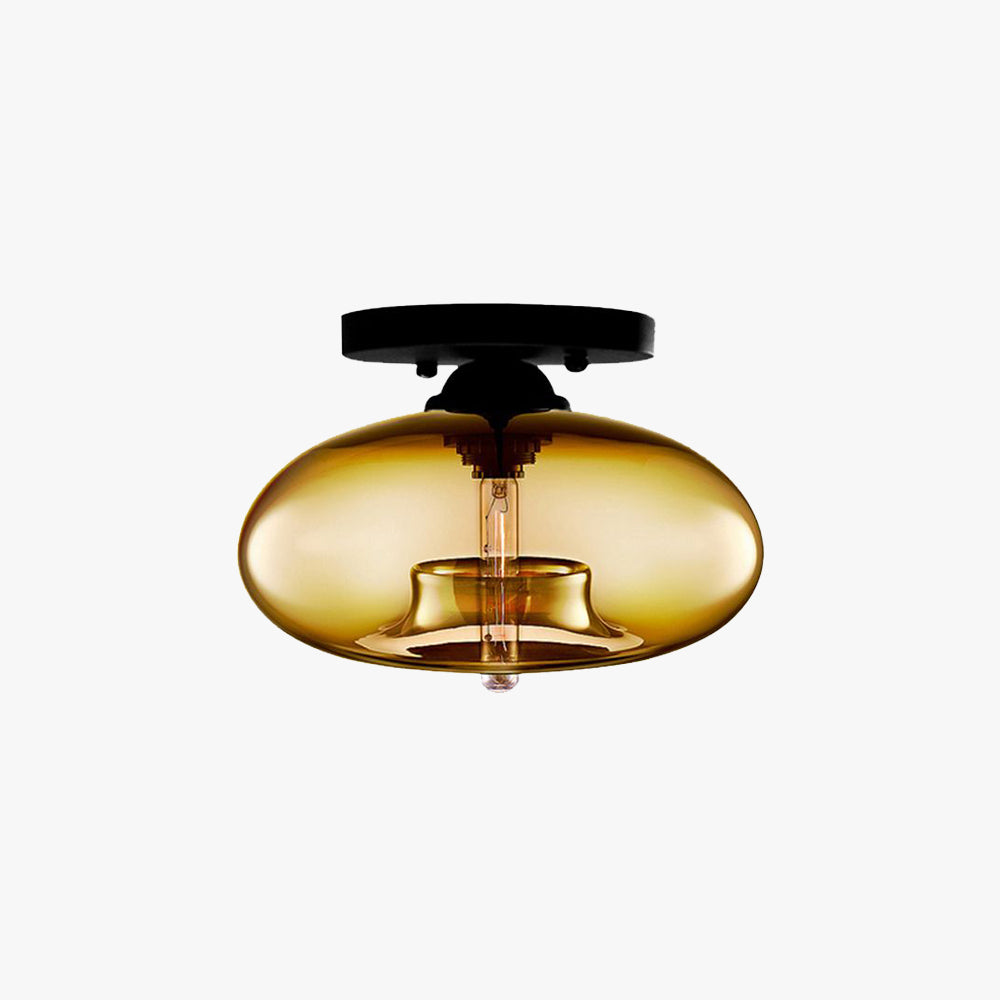 Murae | Retro Industriële Bol Flush Mount Plafondlamp