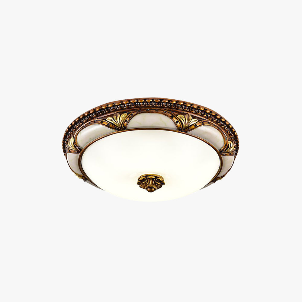 Luvia | Vintage Victoriaanse Stijl Glazen Globe Flush Mount Plafondlamp