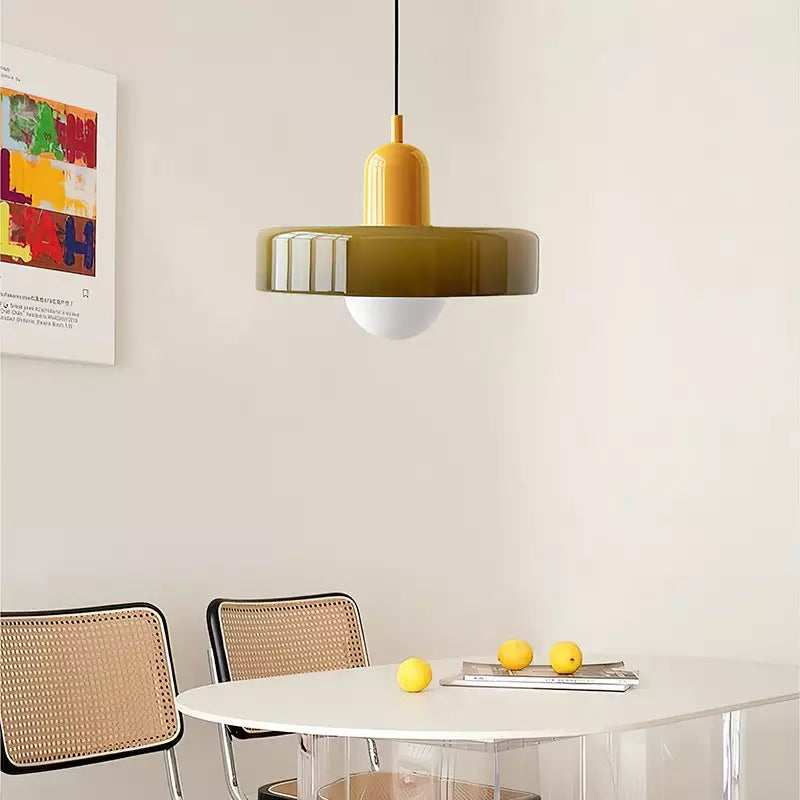 Vetro | Bauhaus Stijl Gekleurde Glas Hanglamp