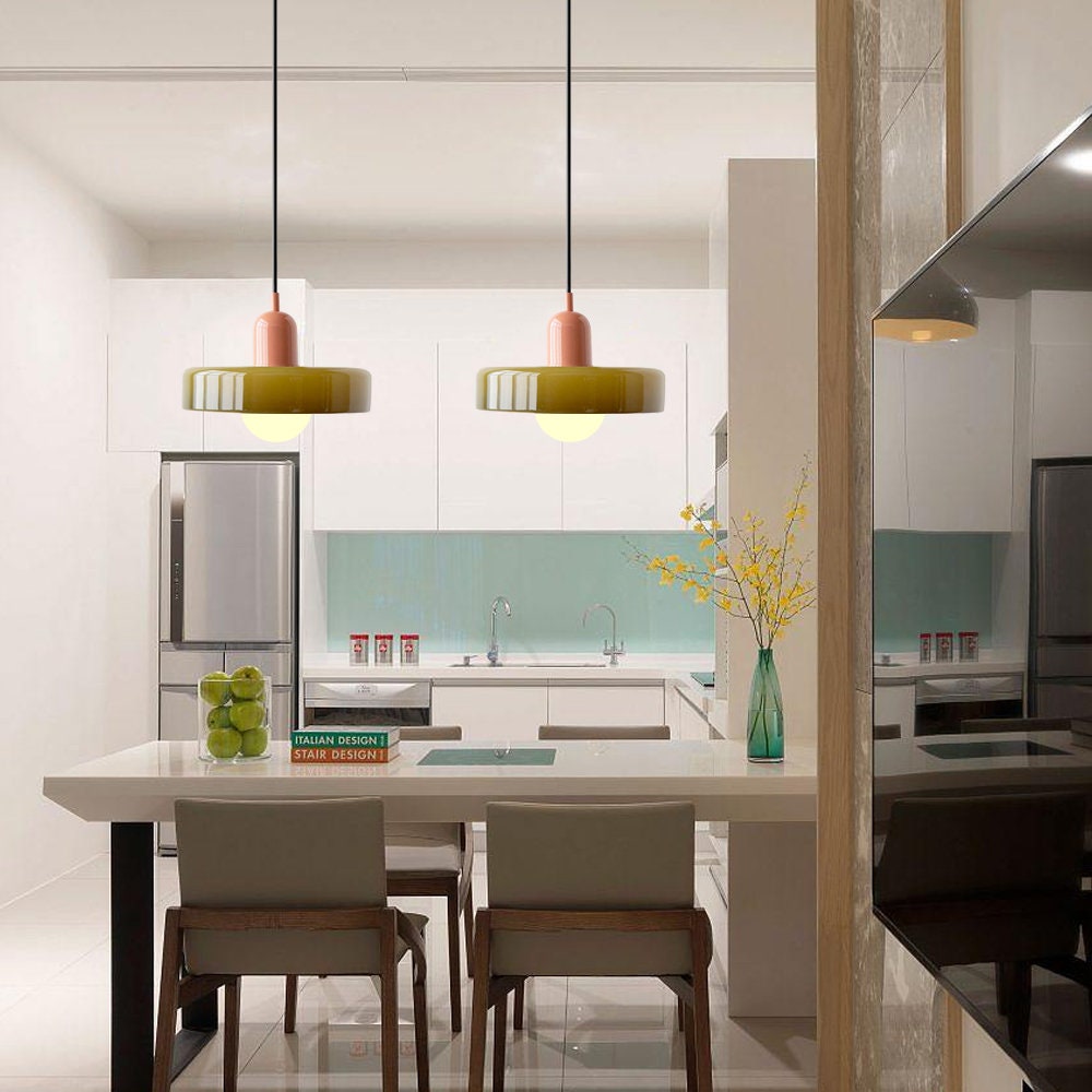 Vetro | Bauhaus Stijl Gekleurde Glas Hanglamp