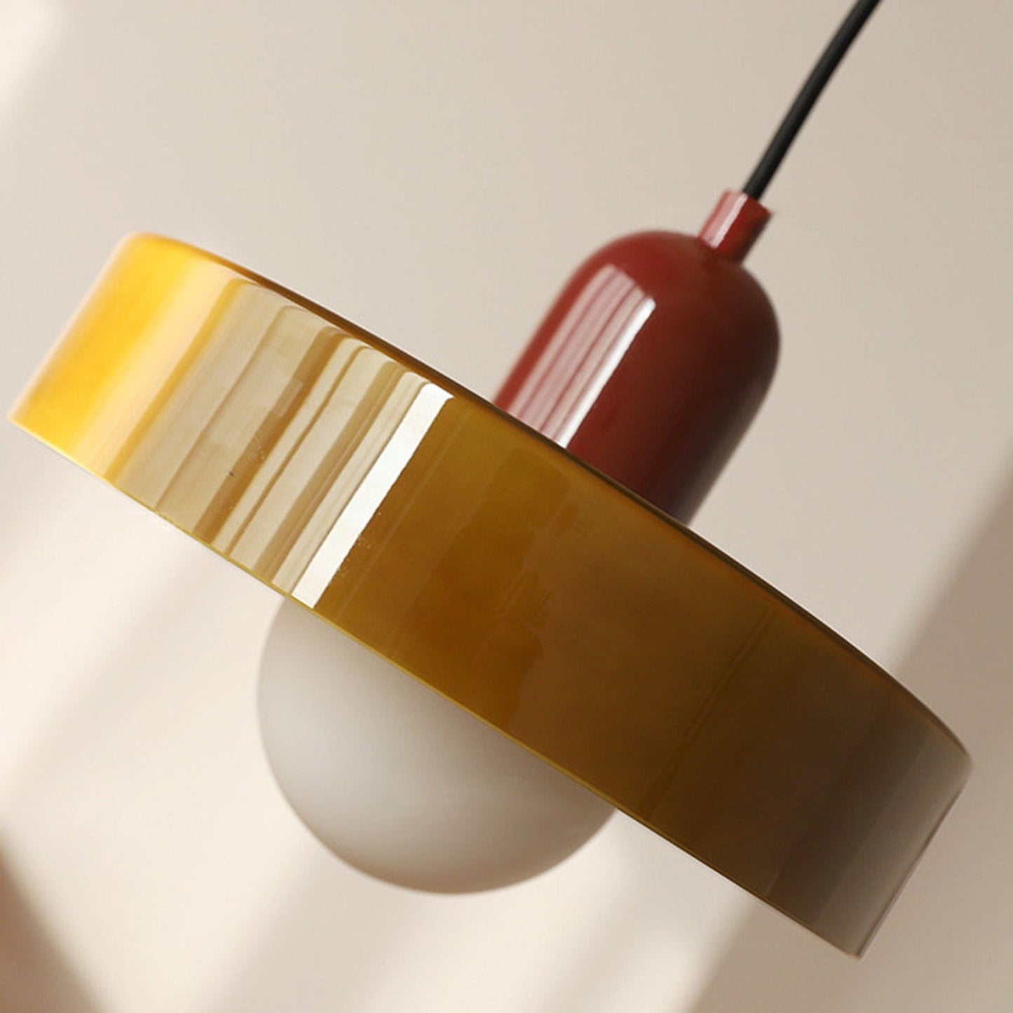 Vetro | Bauhaus Stijl Gekleurde Glas Hanglamp