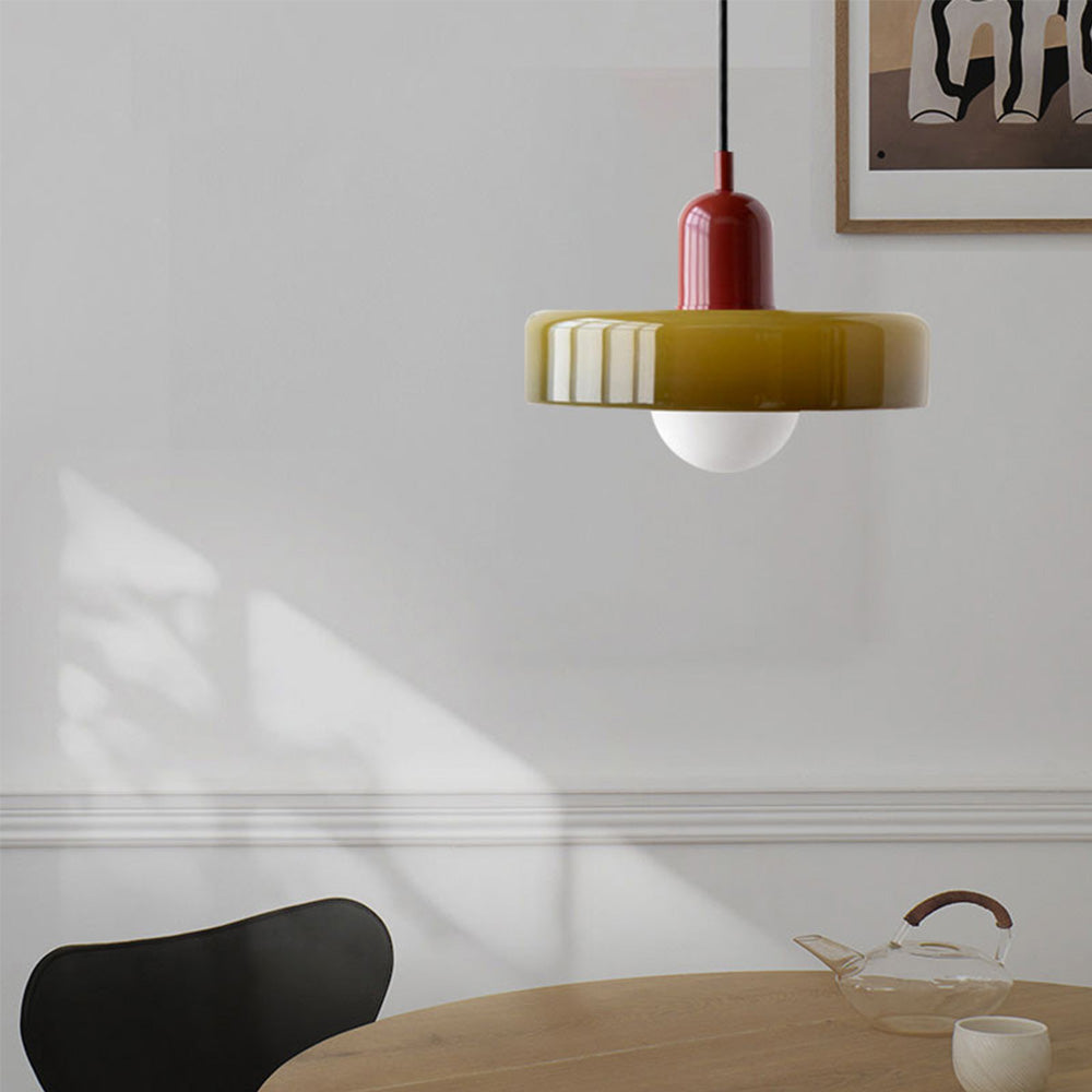 Vetro | Bauhaus Stijl Gekleurde Glas Hanglamp