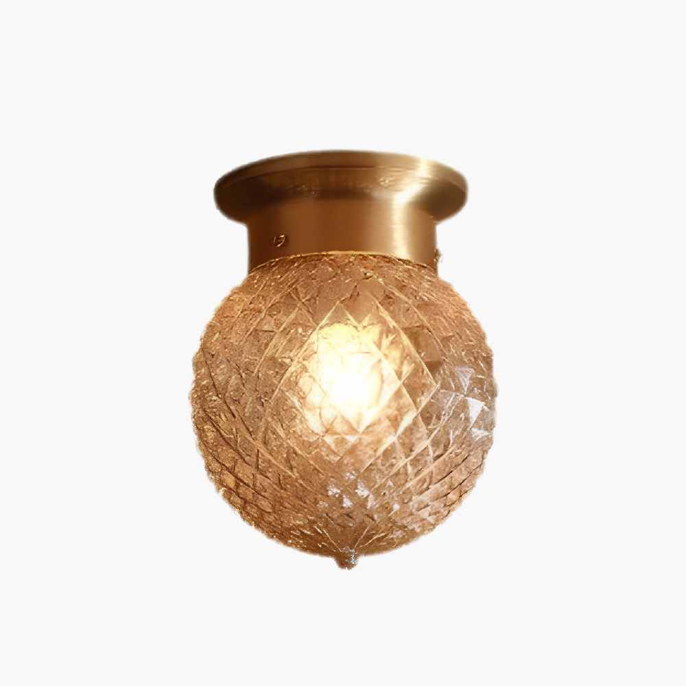 Belthrin | Amberglas Ronde Profiel Opbouw Plafondlamp