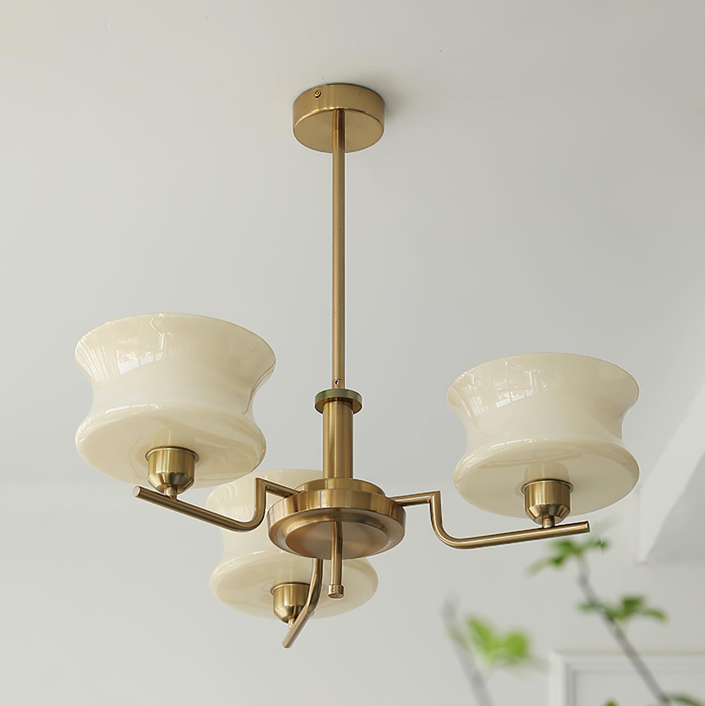 Kendroma | Antiek geïnspireerde gebogen bolvormige glazen plafondlamp