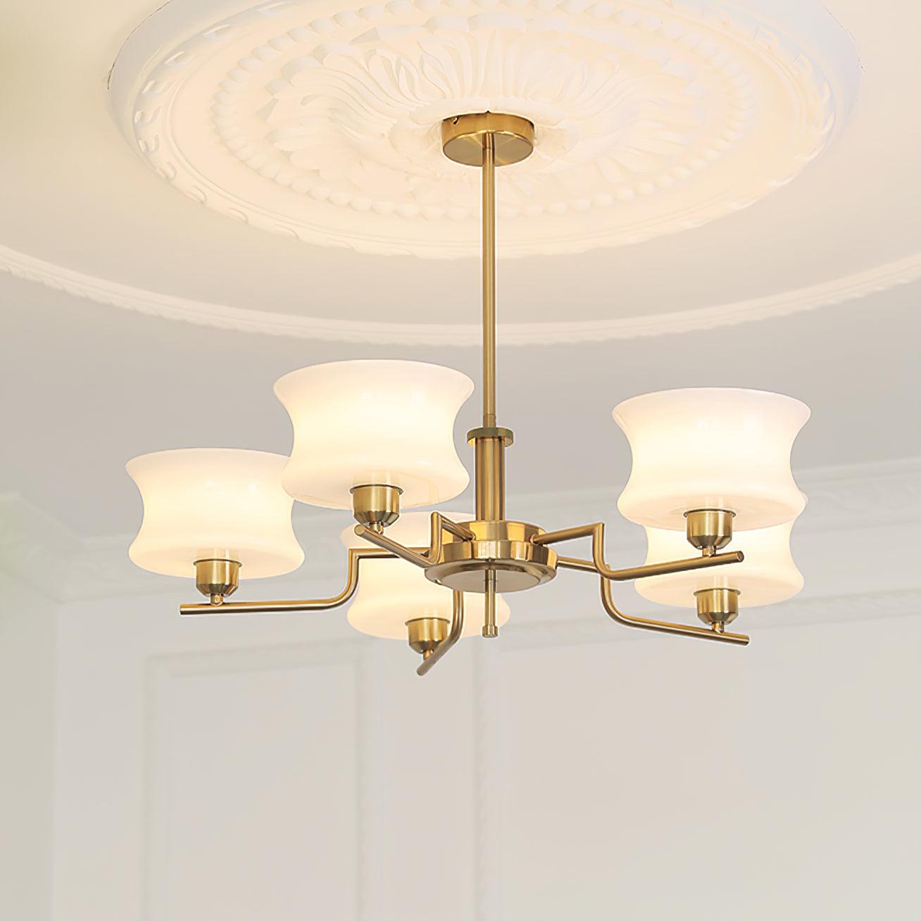 Kendroma | Antiek geïnspireerde gebogen bolvormige glazen plafondlamp