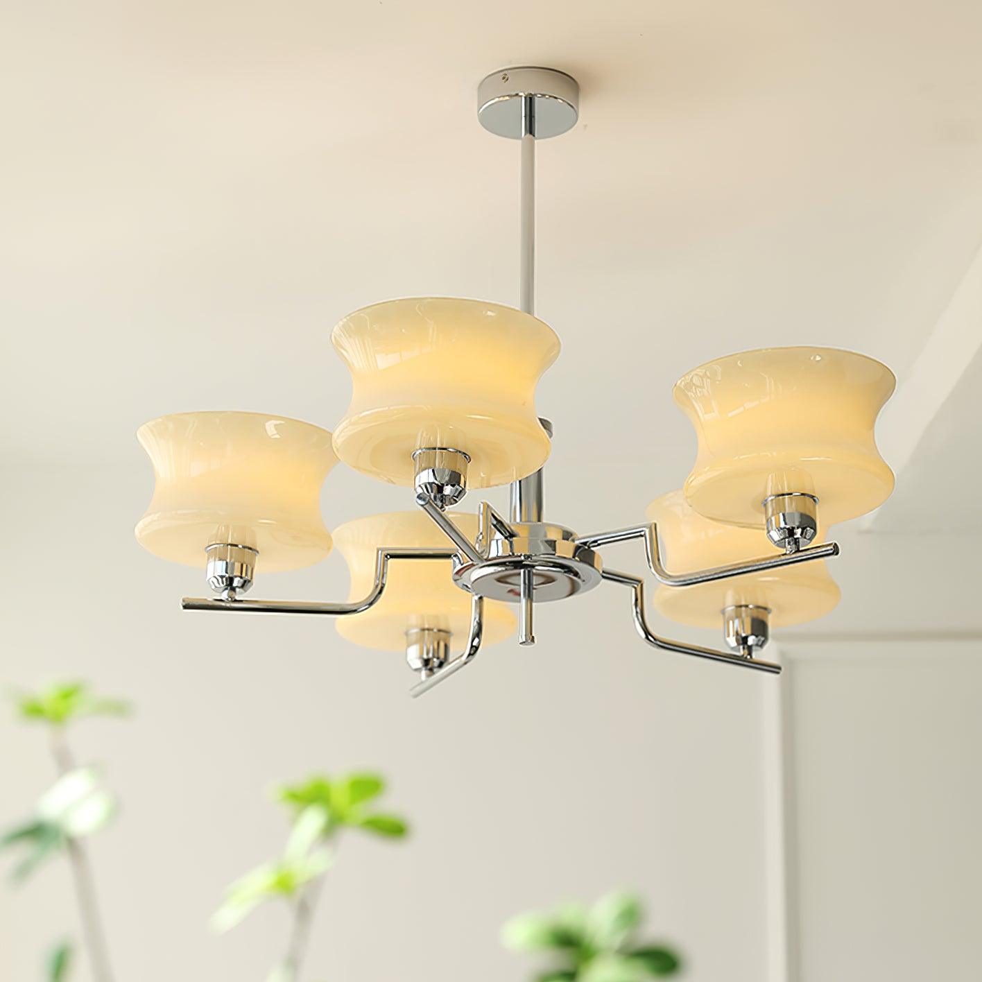 Kendroma | Antiek geïnspireerde gebogen bolvormige glazen plafondlamp
