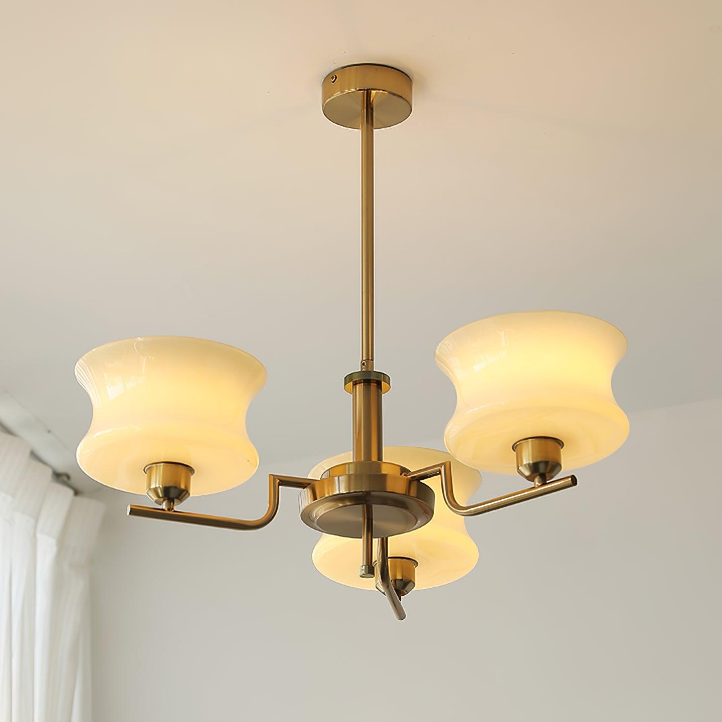 Kendroma | Antiek geïnspireerde gebogen bolvormige glazen plafondlamp
