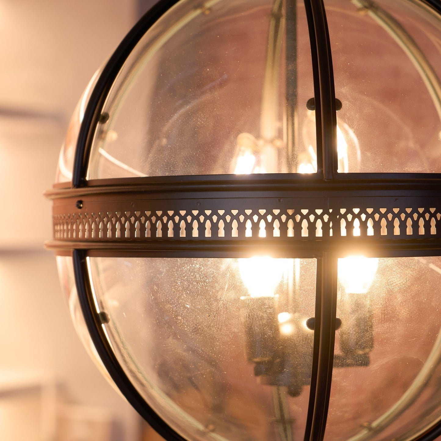 Vinse | Vintage Sferische Transparante Glazen Hanglamp