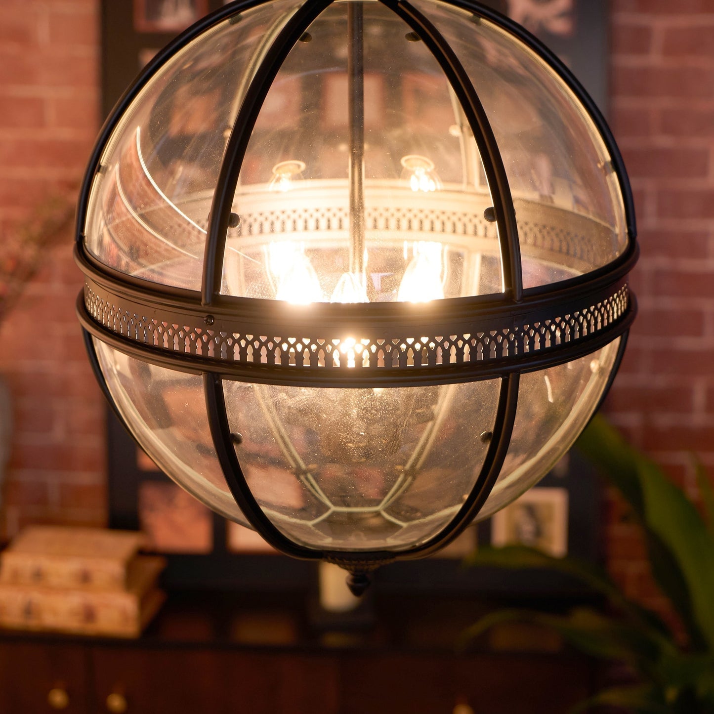 Vinse | Vintage Sferische Transparante Glazen Hanglamp