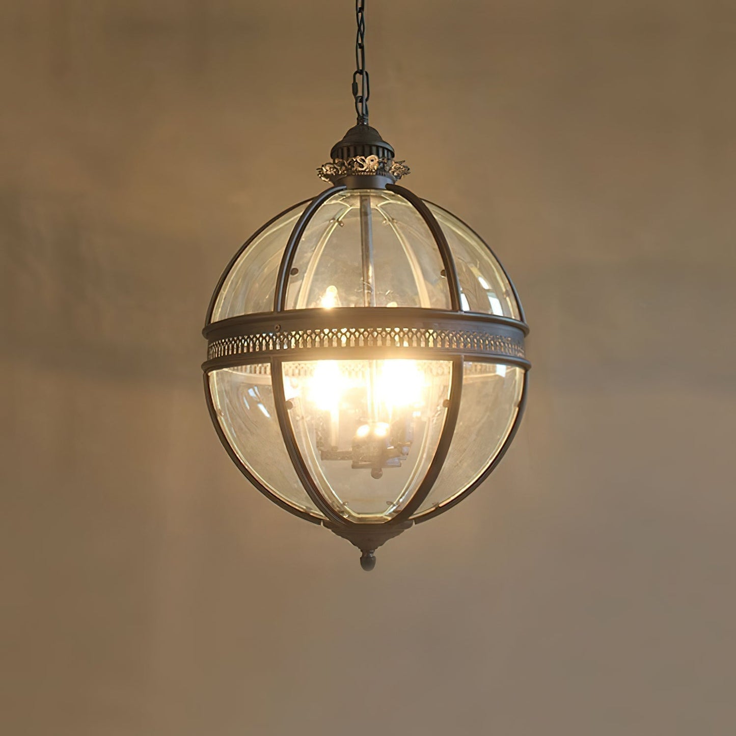 Vinse | Vintage Sferische Transparante Glazen Hanglamp