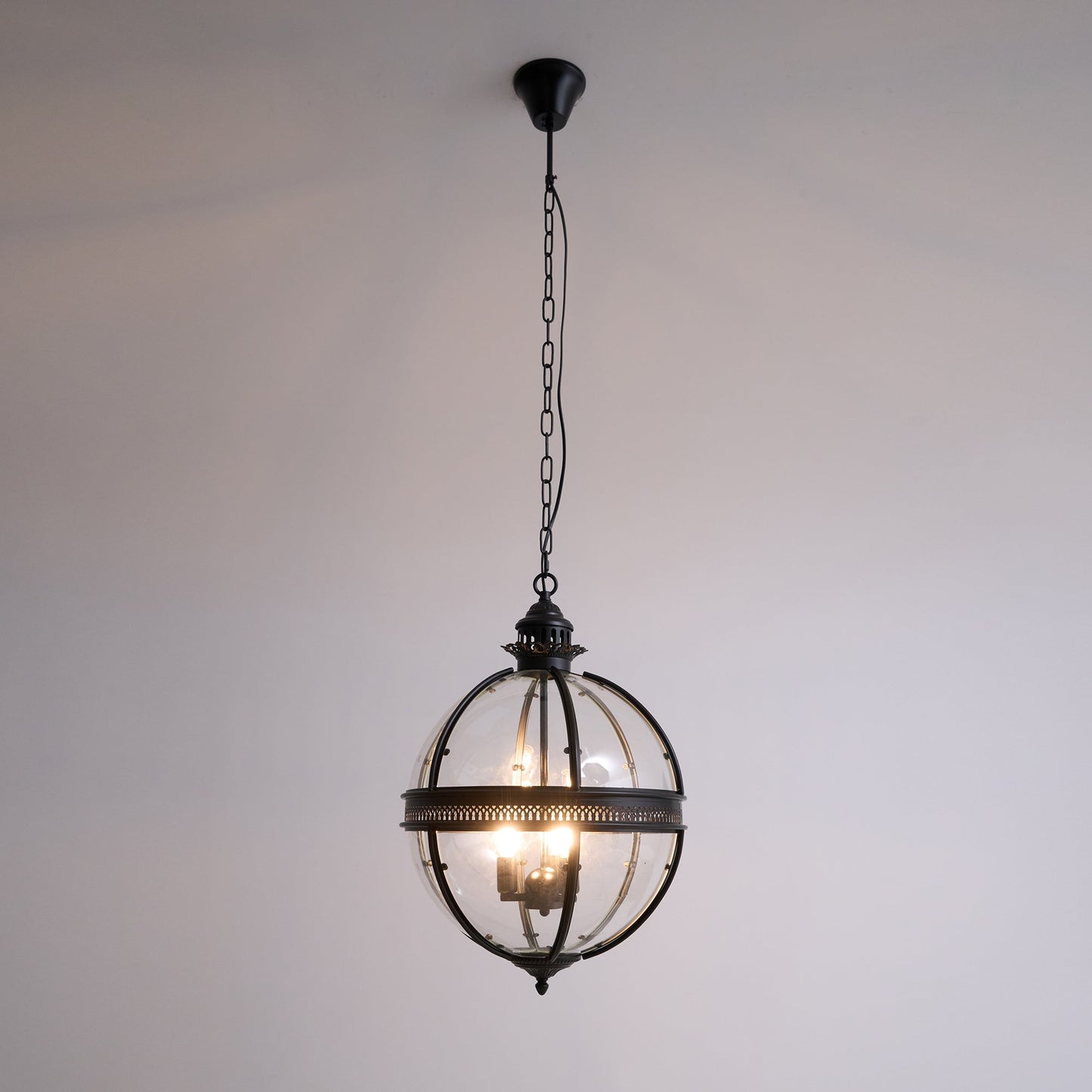 Vinse | Vintage Sferische Transparante Glazen Hanglamp
