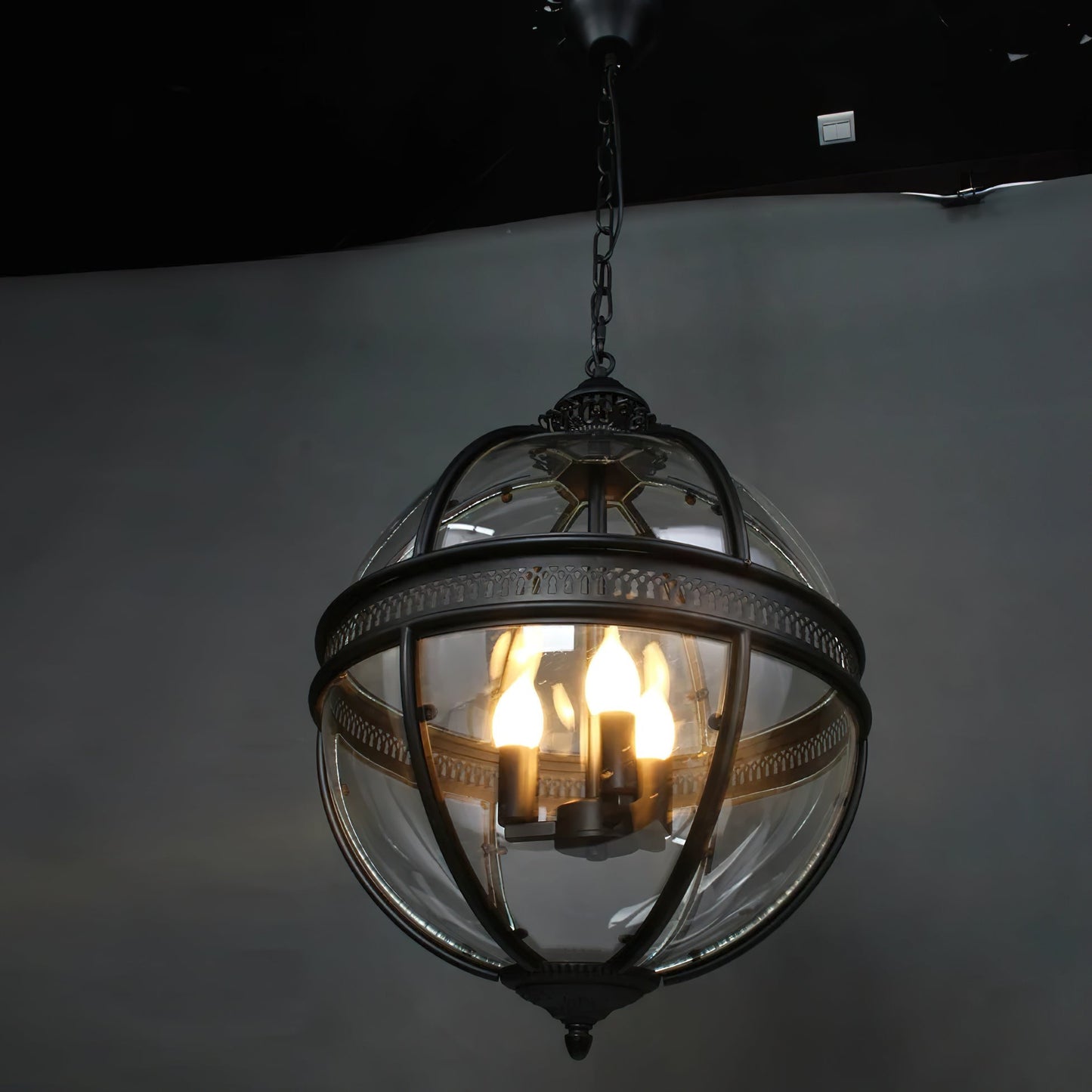 Vinse | Vintage Sferische Transparante Glazen Hanglamp
