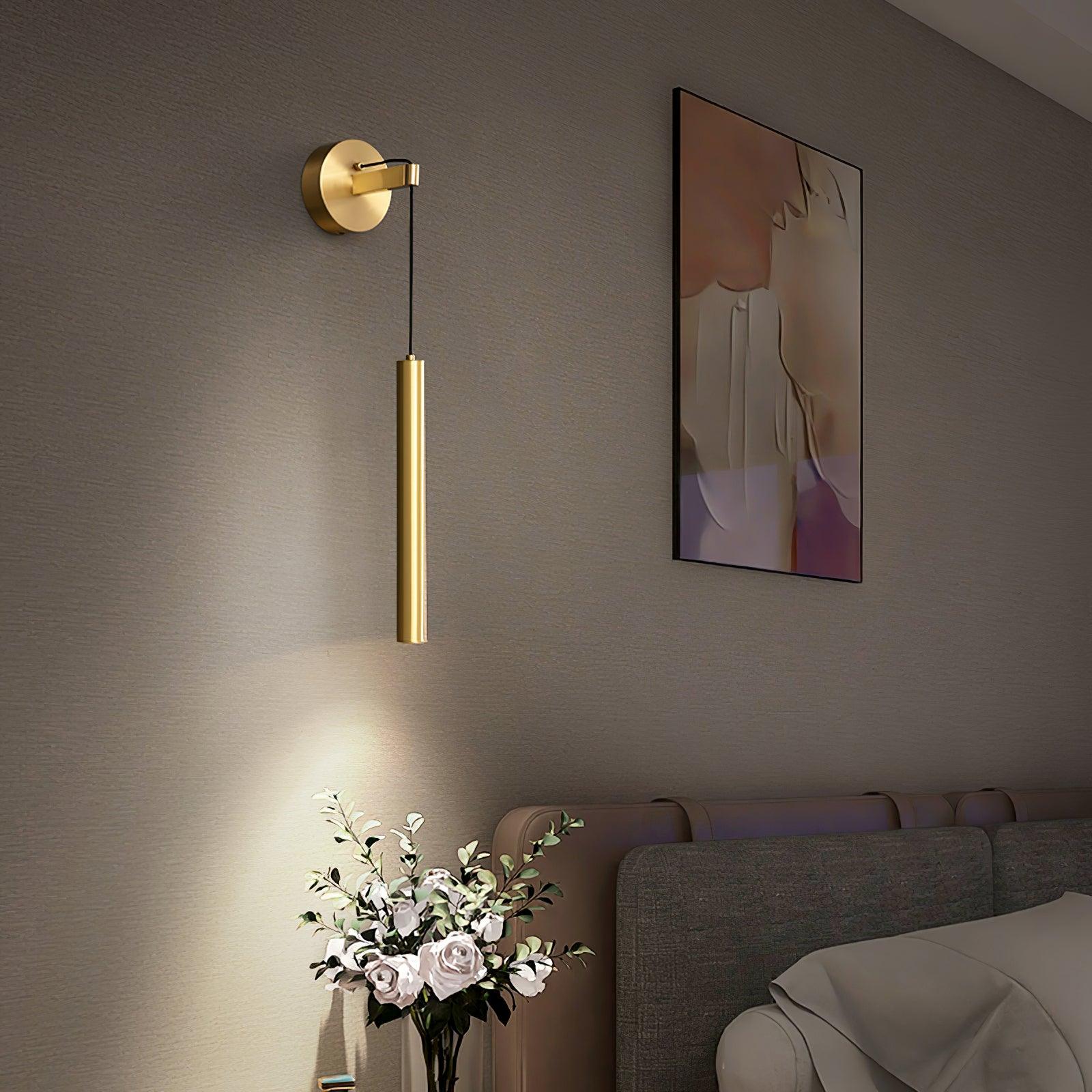 Albronix | Lineaire Messing Minimalistische LED Architectonische Wandhanglamp