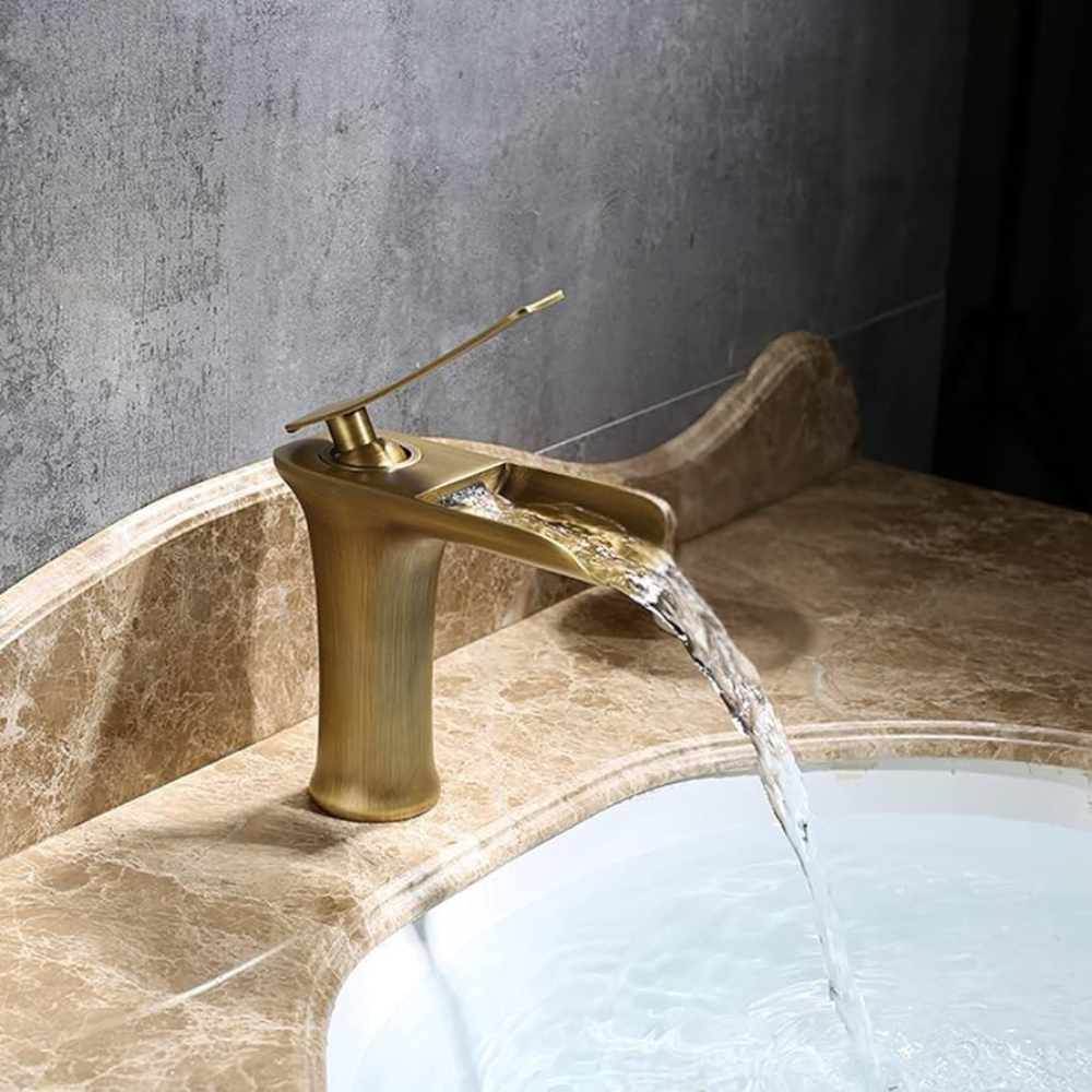 Aerithen | Moderne Lage Boog Vaat Waterval Tuit Badkamer Wastafelkraan