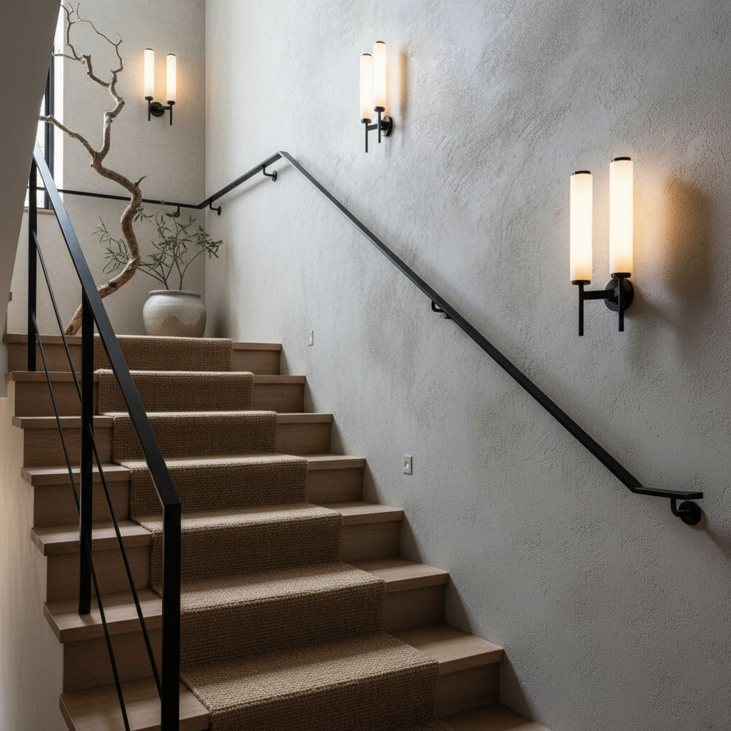 Kelsorim | Geometrische minimalistische albasten cilindrische wandlamp