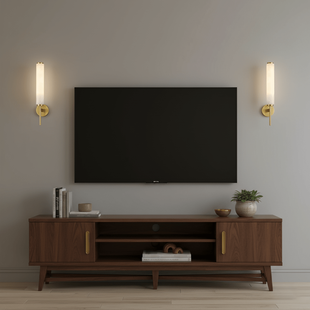 Kelsorim | Geometrische minimalistische albasten cilindrische wandlamp