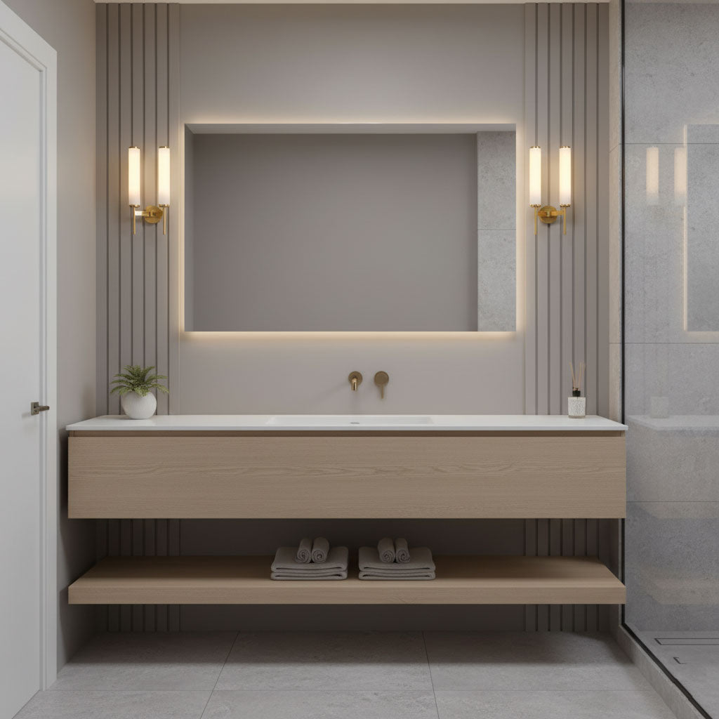 Kelsorim | Geometrische minimalistische albasten cilindrische wandlamp