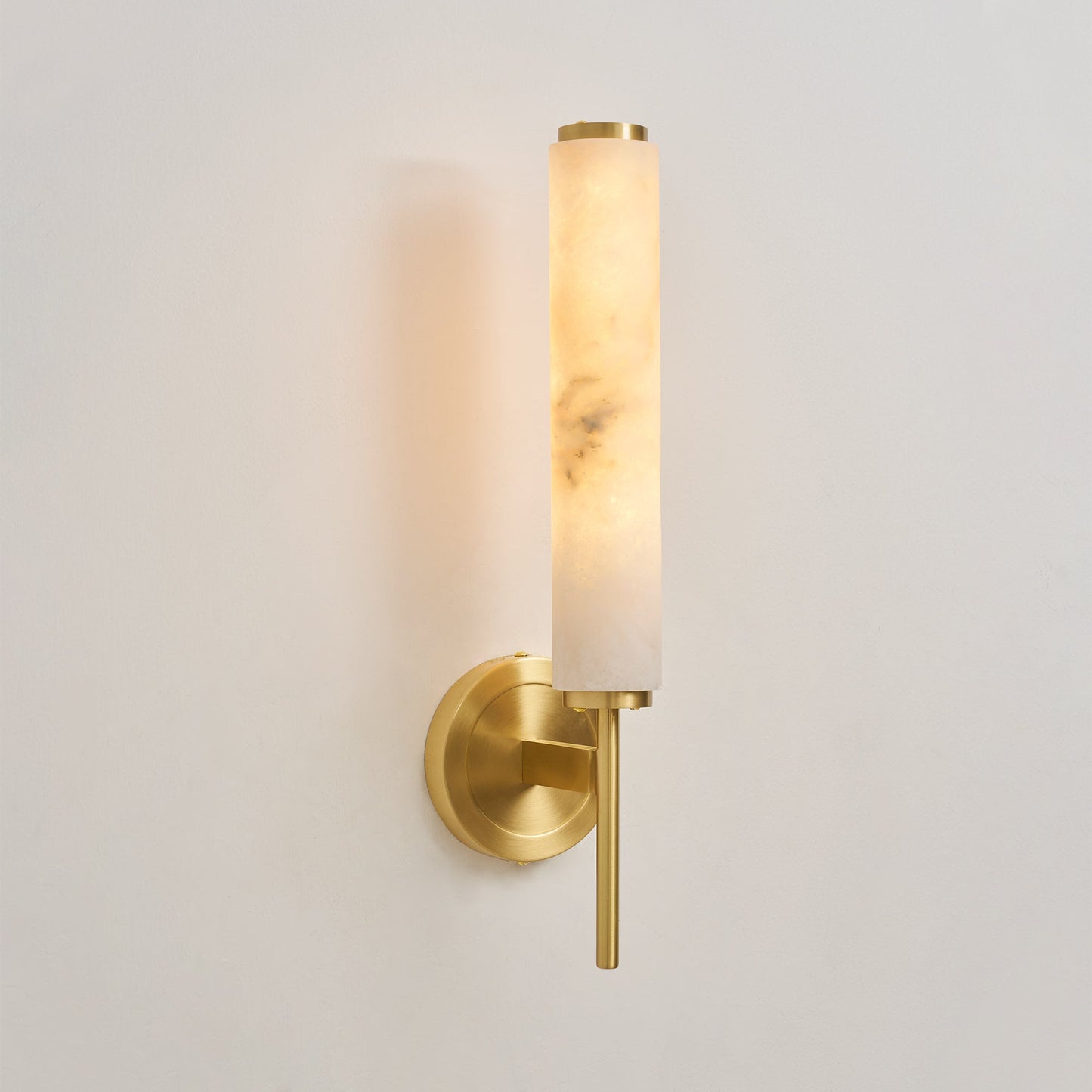 Kelsorim | Geometrische minimalistische albasten cilindrische wandlamp