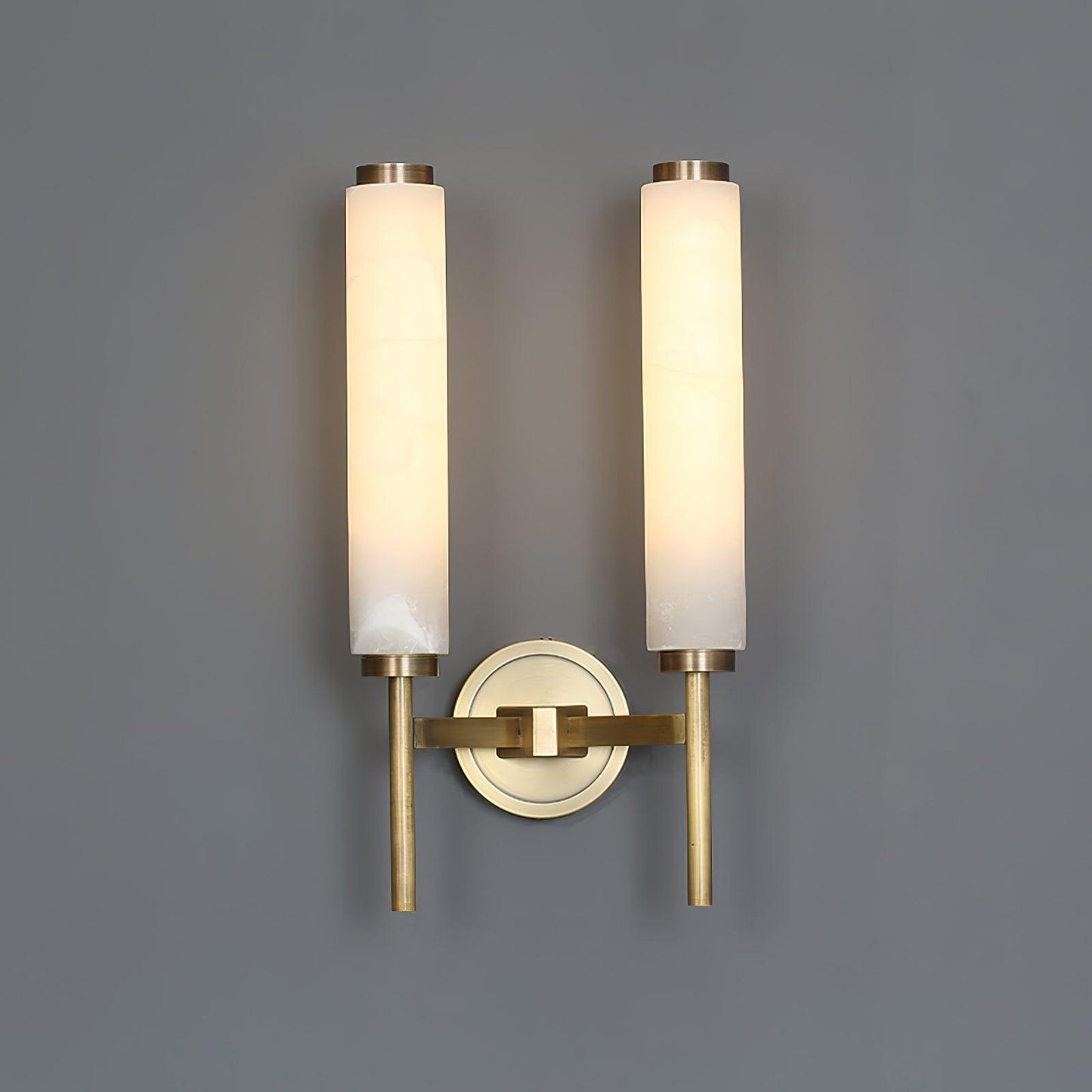 Kelsorim | Geometrische minimalistische albasten cilindrische wandlamp