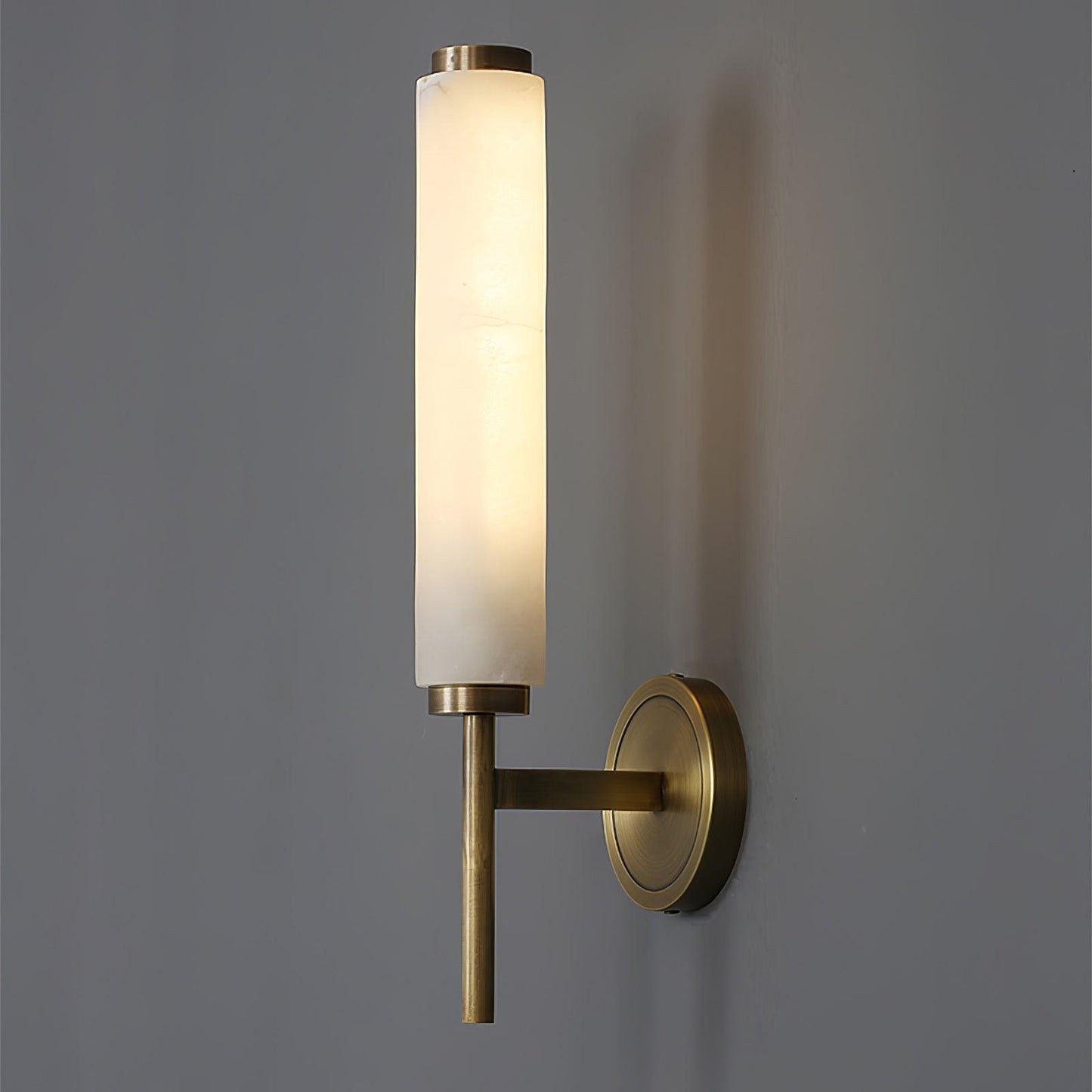 Kelsorim | Geometrische minimalistische albasten cilindrische wandlamp