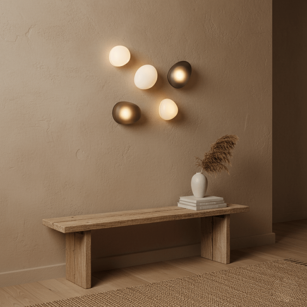 Caldrion | Met de Hand Geblazen Glazen Kiezel Wandlamp