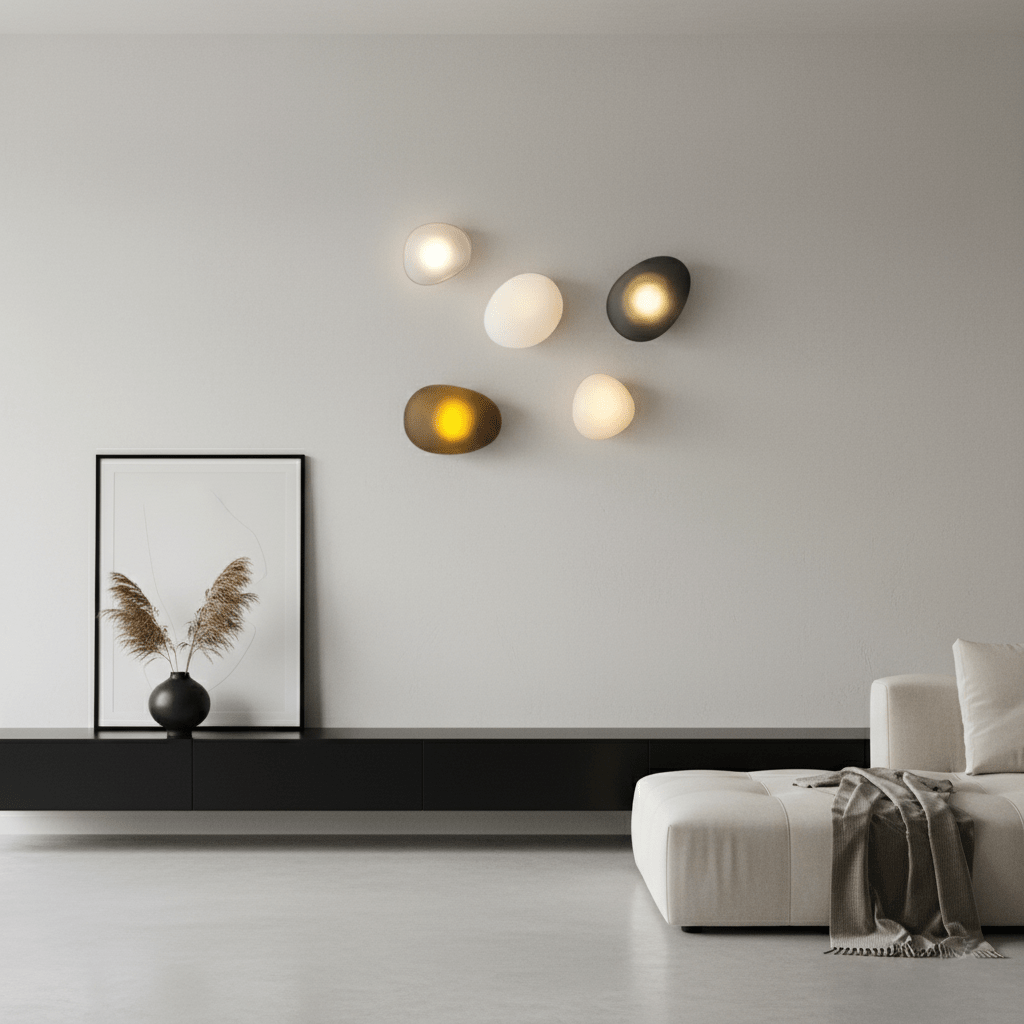 Caldrion | Met de Hand Geblazen Glazen Kiezel Wandlamp