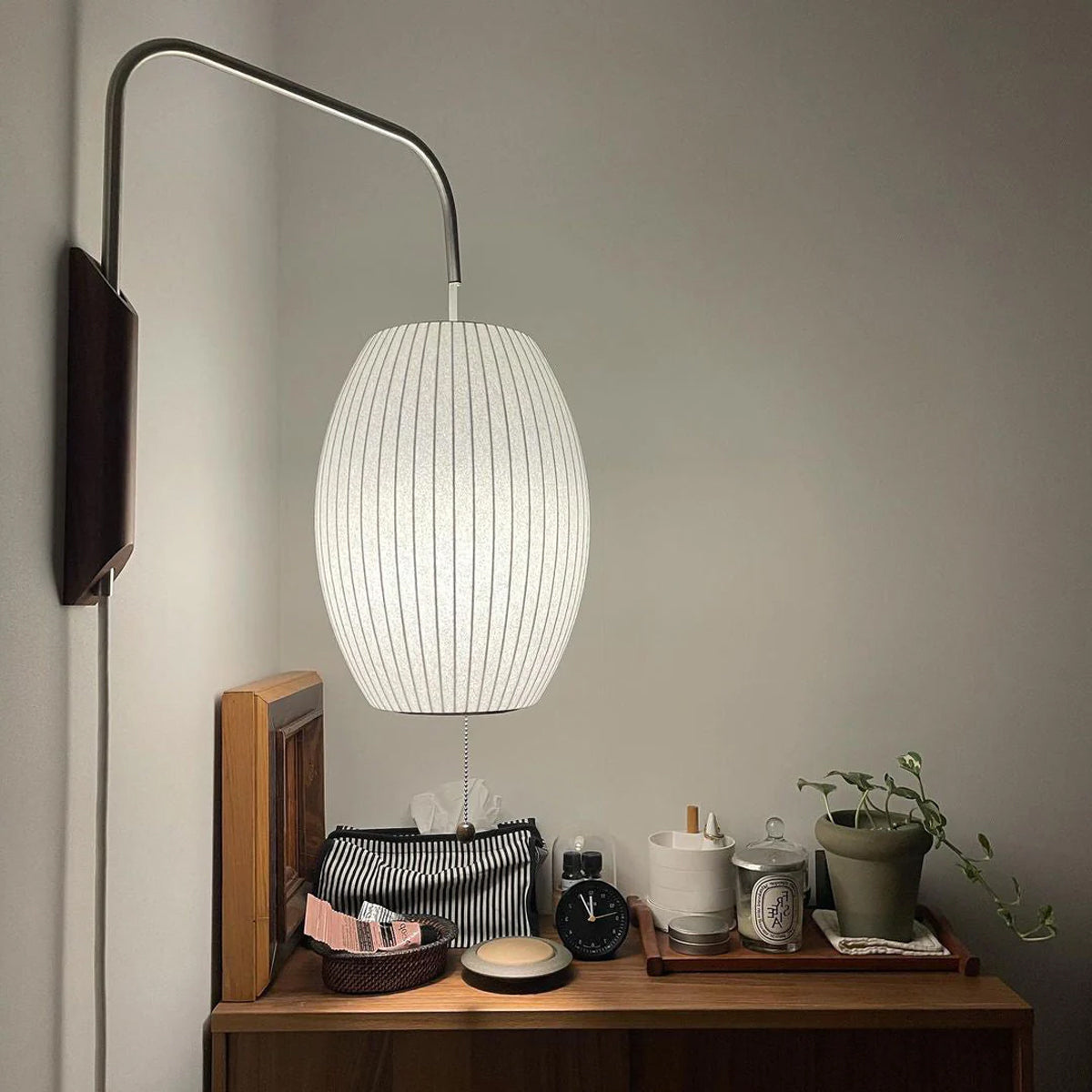 Kyntaroc | Retro Geribbelde Silhouet Zwevende Bol Wandlamp