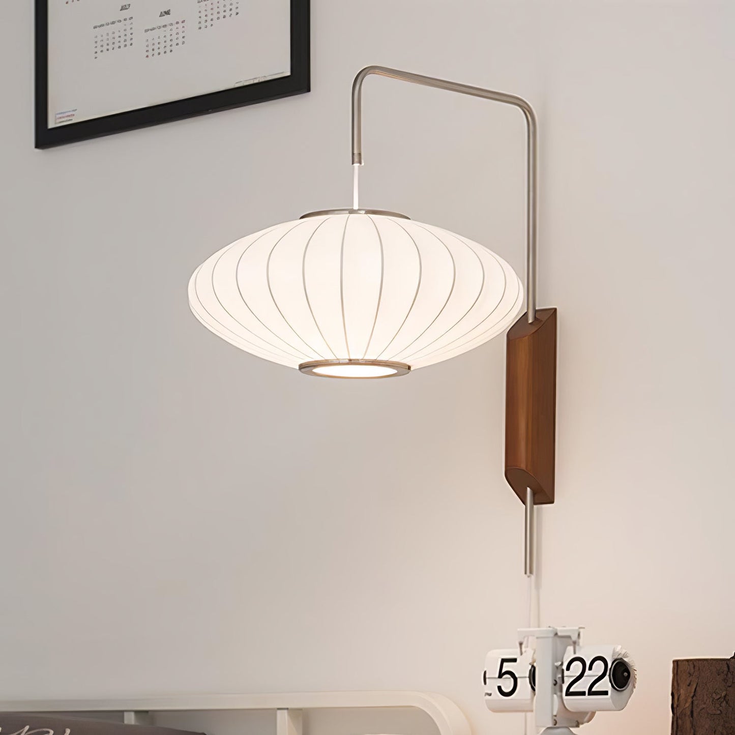 Kyntaroc | Retro Geribbelde Silhouet Zwevende Bol Wandlamp