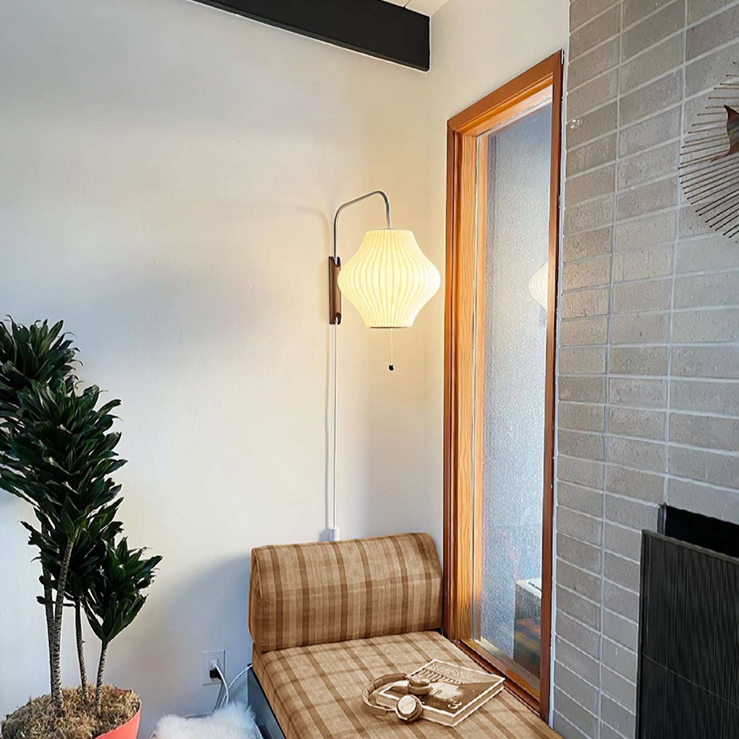Kyntaroc | Retro Geribbelde Silhouet Zwevende Bol Wandlamp